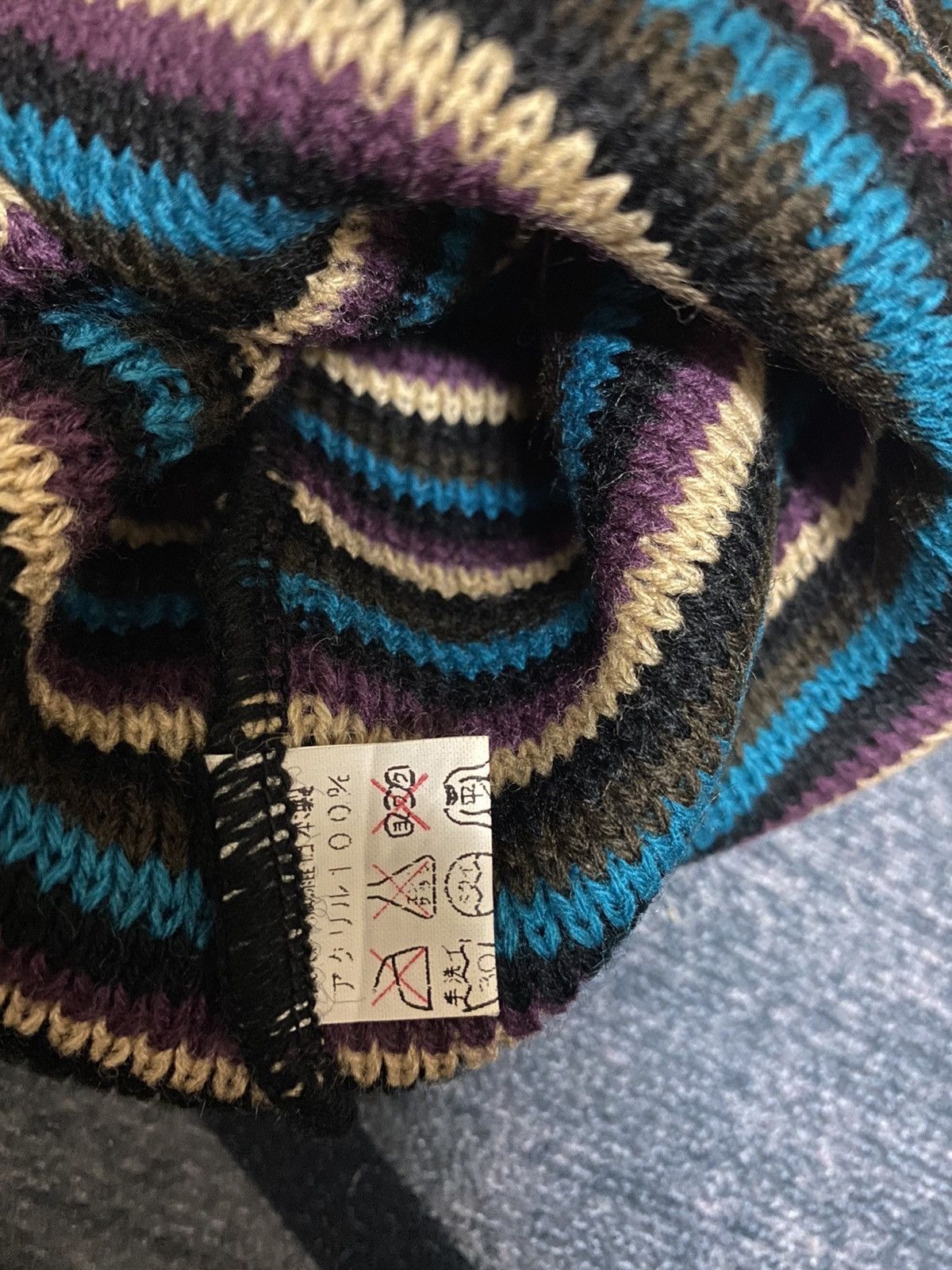 Burton Burton Club Embroidered Striped Multicolour Beanie Hat Size ONE SIZE - 5 Thumbnail