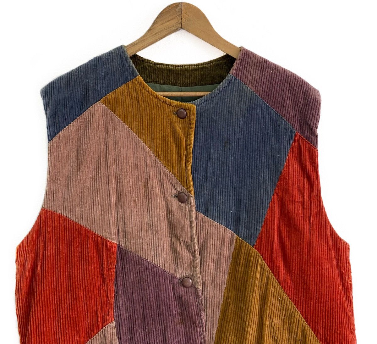 Japanese Brand RARE Kapital Style Patchwork Corduroy Multicolour Vests Size US M / EU 48-50 / 2 - 3 Thumbnail
