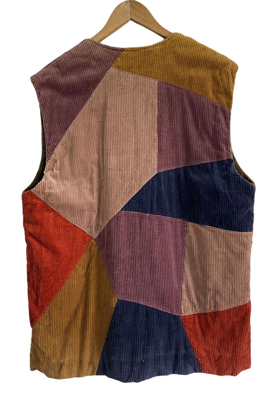 Japanese Brand RARE Kapital Style Patchwork Corduroy Multicolour Vests Size US M / EU 48-50 / 2 - 2 Thumbnail