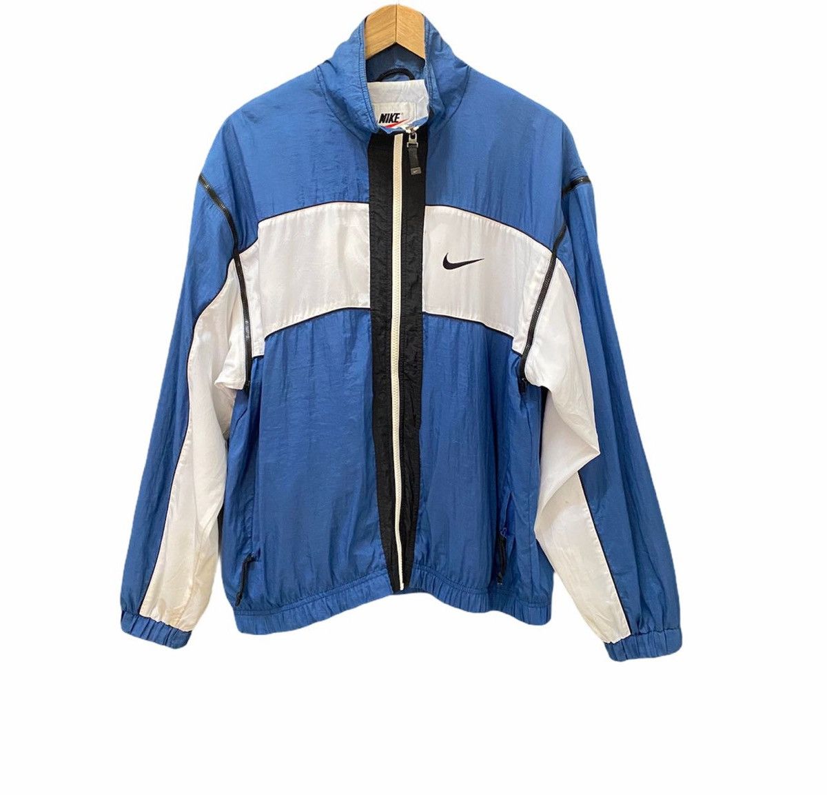 Nike RARE🔥NIKE Swoosh Big Logo Zipper Light Jacket Size US M / EU 48-50 / 2 - 1 Thumbnail