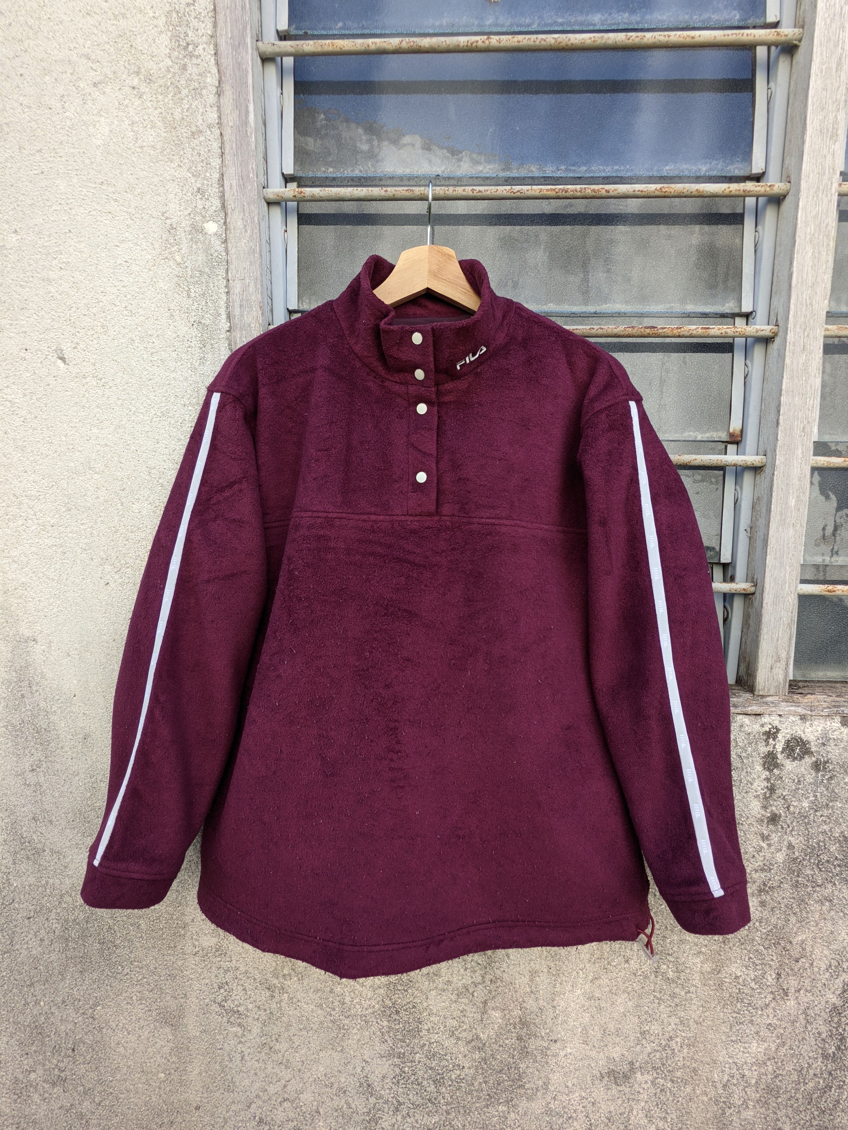 Fila ⚡️Steals⚡️ Fila Mock Neck Pullover Snap Button Fleece Size US L / EU 52-54 / 3 - 5 Thumbnail
