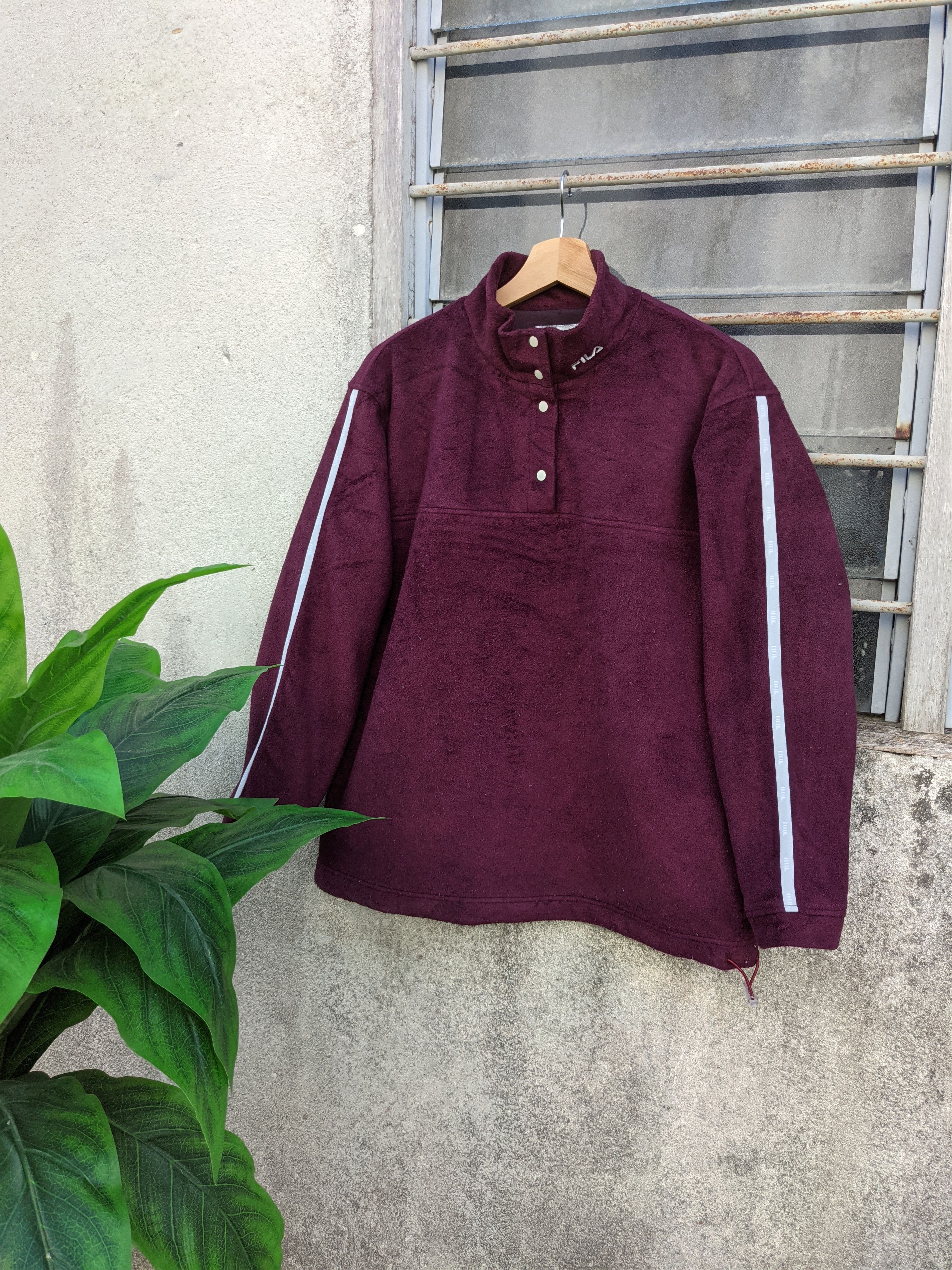 Fila ⚡️Steals⚡️ Fila Mock Neck Pullover Snap Button Fleece Size US L / EU 52-54 / 3 - 1 Thumbnail