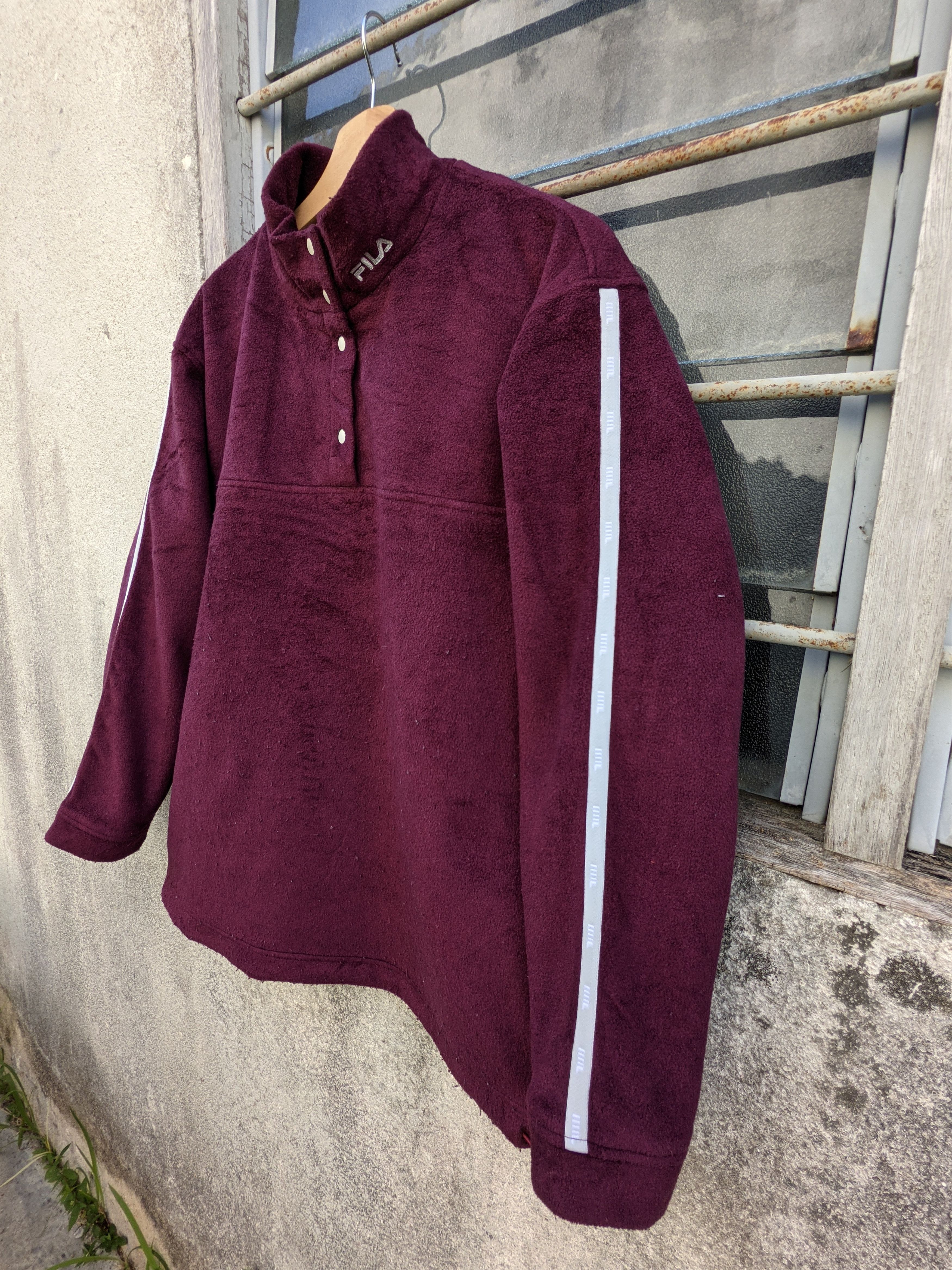 Fila ⚡️Steals⚡️ Fila Mock Neck Pullover Snap Button Fleece Size US L / EU 52-54 / 3 - 3 Thumbnail