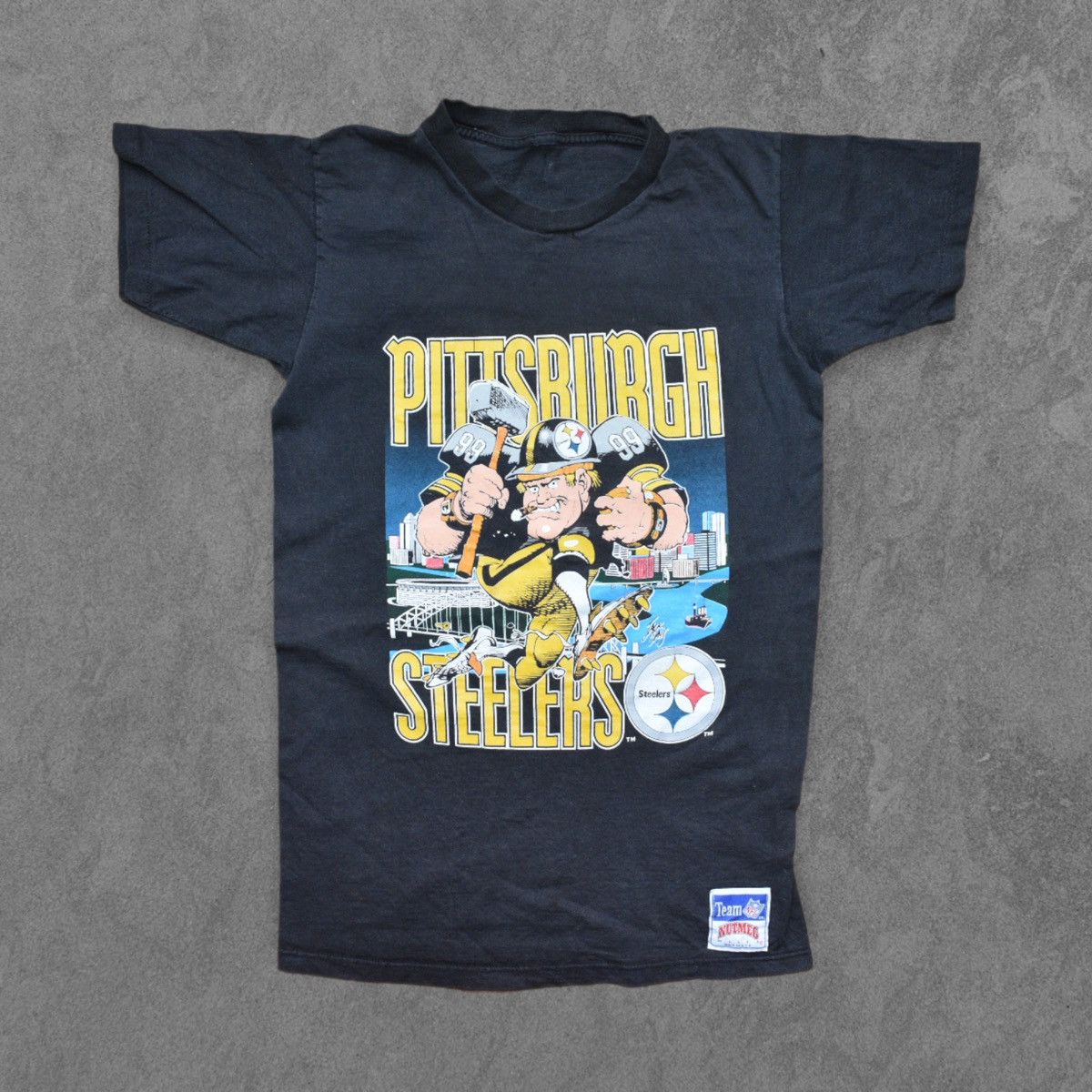 Vintage Vintage 90s Pittsburgh Steelers ‘Jack Davis’ T-shirt (XS) Size US XS / EU 42 / 0 - 1 Thumbnail