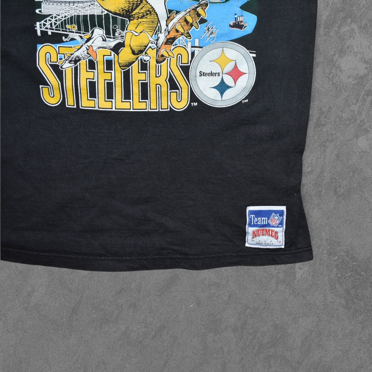 Vintage Vintage 90s Pittsburgh Steelers ‘Jack Davis’ T-shirt (XS) Size US XS / EU 42 / 0 - 4 Thumbnail
