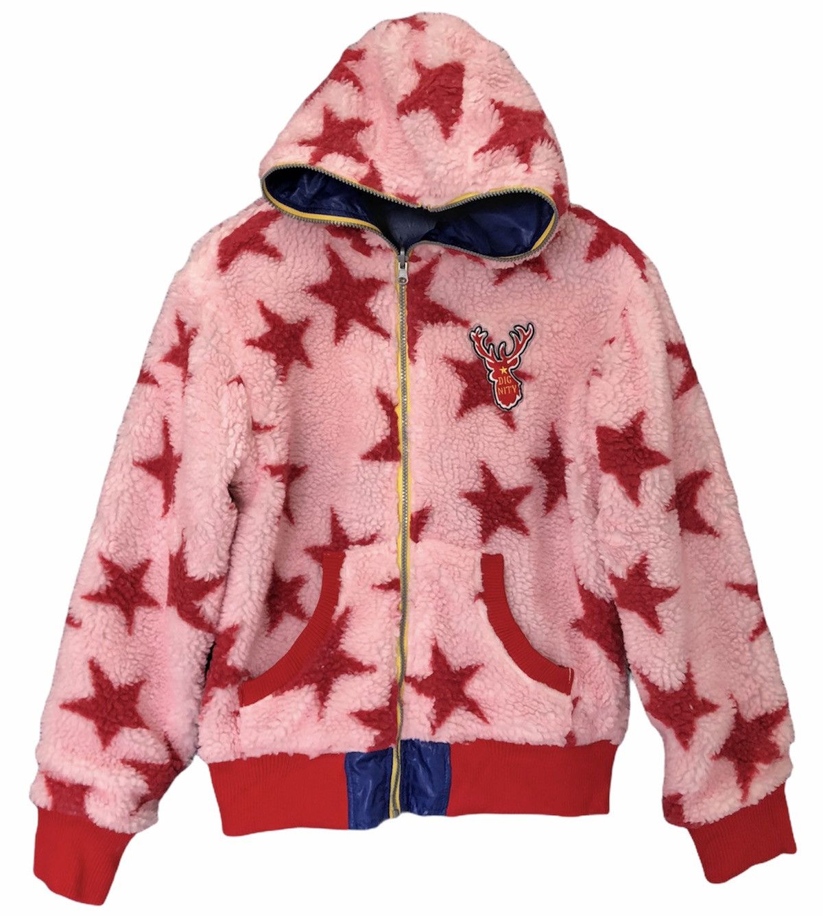 RARE🔥JAPANESE MULTICOLOUR REVERSIBLE SHERPA PUFFER JACKET