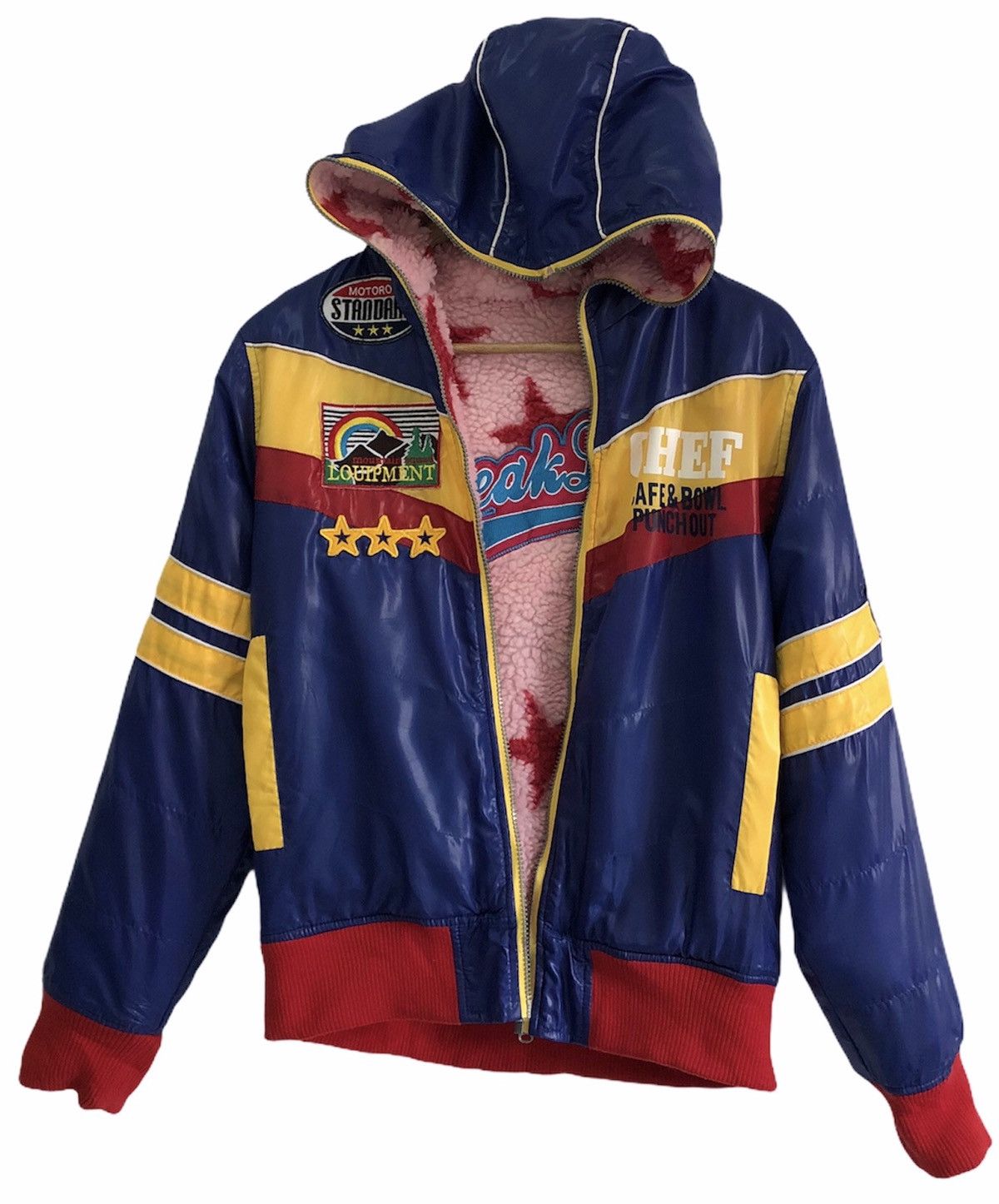Vintage RARE🔥JAPANESE MULTICOLOUR REVERSIBLE SHERPA PUFFER JACKET Size US S / EU 44-46 / 1 - 8 Thumbnail