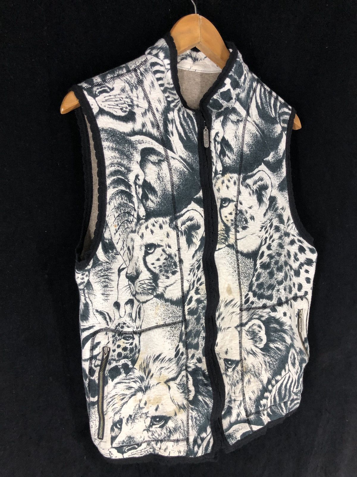 Designer LA MODA GOJI TIGERS MOTIFS VEST HACHIYAMACHO SHIBUYA ITALIY Size US L / EU 52-54 / 3 - 4 Thumbnail