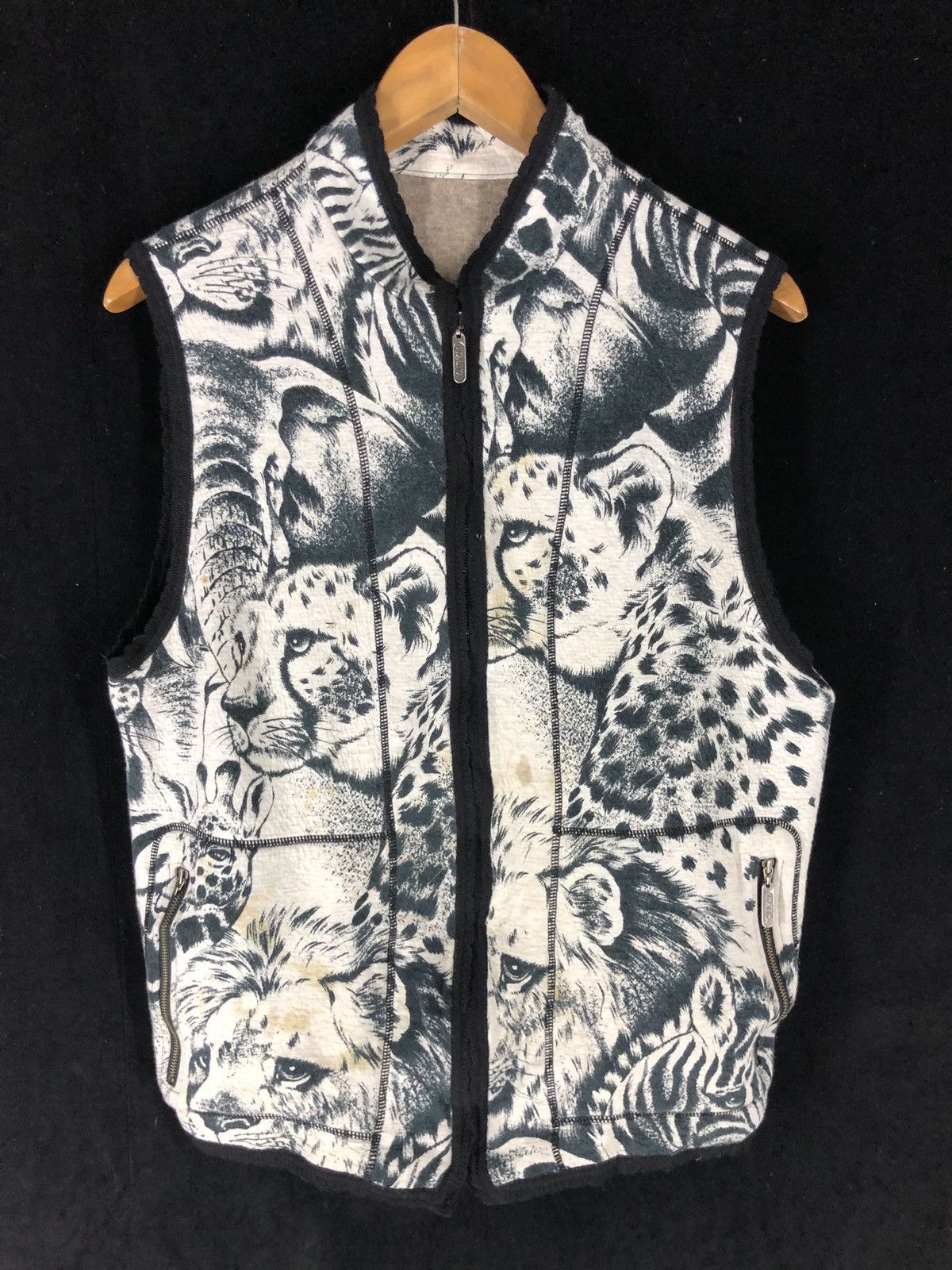 Designer LA MODA GOJI TIGERS MOTIFS VEST HACHIYAMACHO SHIBUYA ITALIY Size US L / EU 52-54 / 3 - 1 Thumbnail