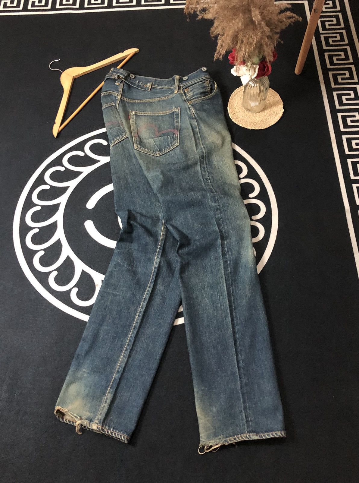 Evisu × Vintage VINTAGE EVIS/EVISU BUCKLE BACK SELVEDGE DISTRESED DENIM JEAN Size US 30 / EU 46 - 5 Thumbnail