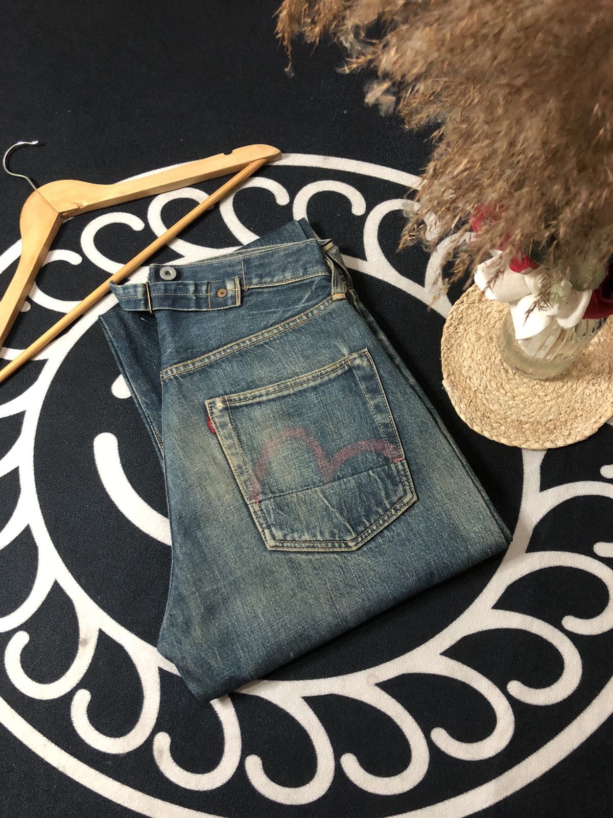 Evisu × Vintage VINTAGE EVIS/EVISU BUCKLE BACK SELVEDGE DISTRESED DENIM JEAN Size US 30 / EU 46 - 22 Thumbnail