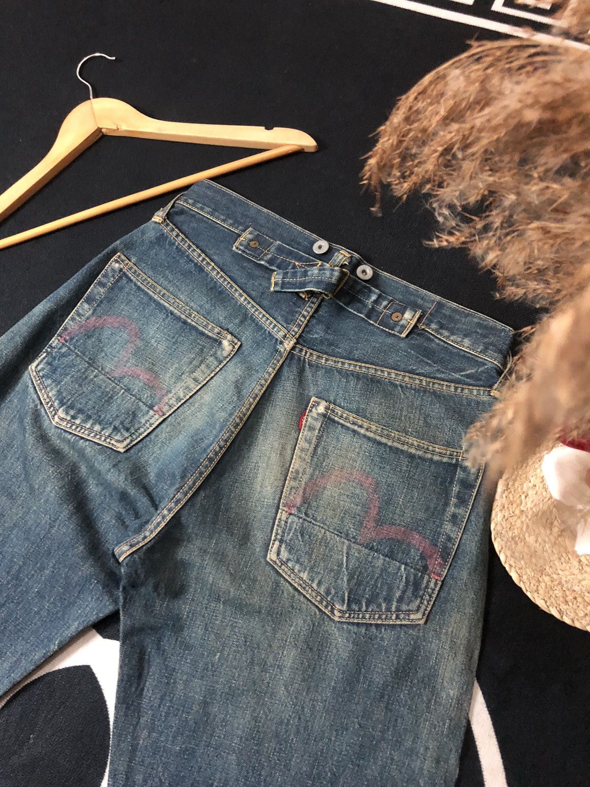 Evisu × Vintage VINTAGE EVIS/EVISU BUCKLE BACK SELVEDGE DISTRESED DENIM JEAN Size US 30 / EU 46 - 2 Thumbnail