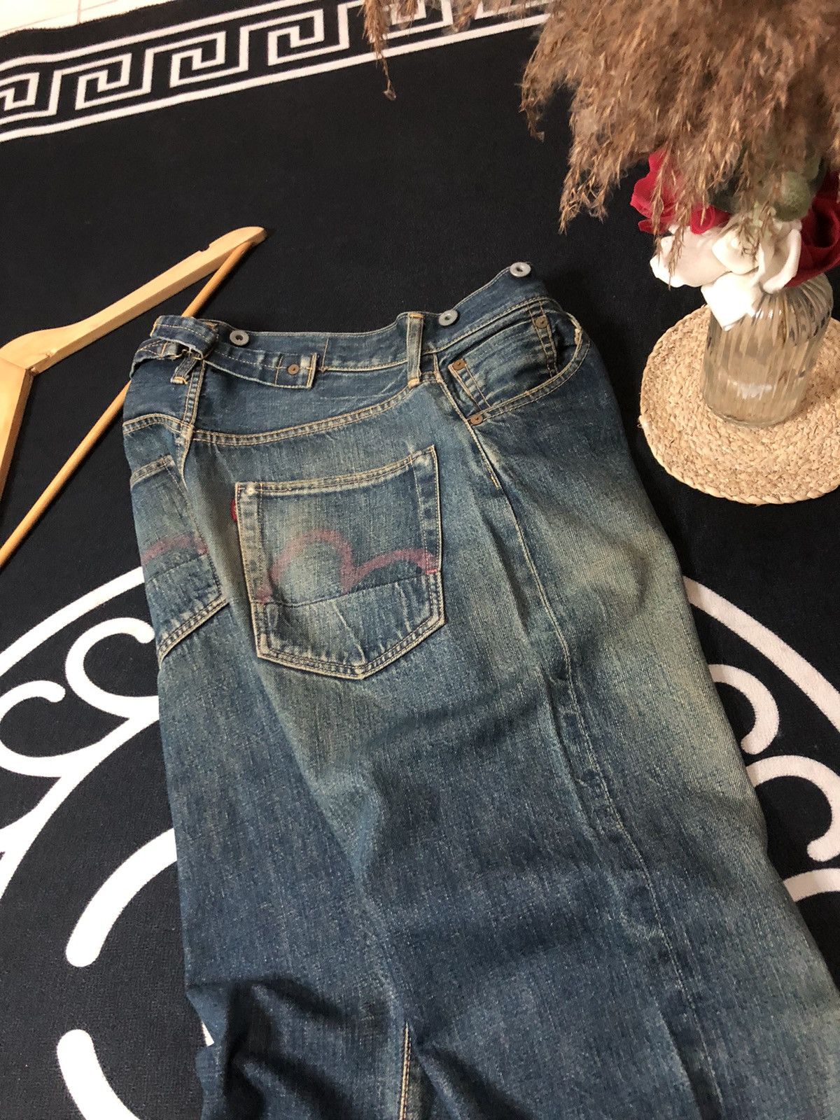Evisu × Vintage VINTAGE EVIS/EVISU BUCKLE BACK SELVEDGE DISTRESED DENIM JEAN Size US 30 / EU 46 - 6 Thumbnail