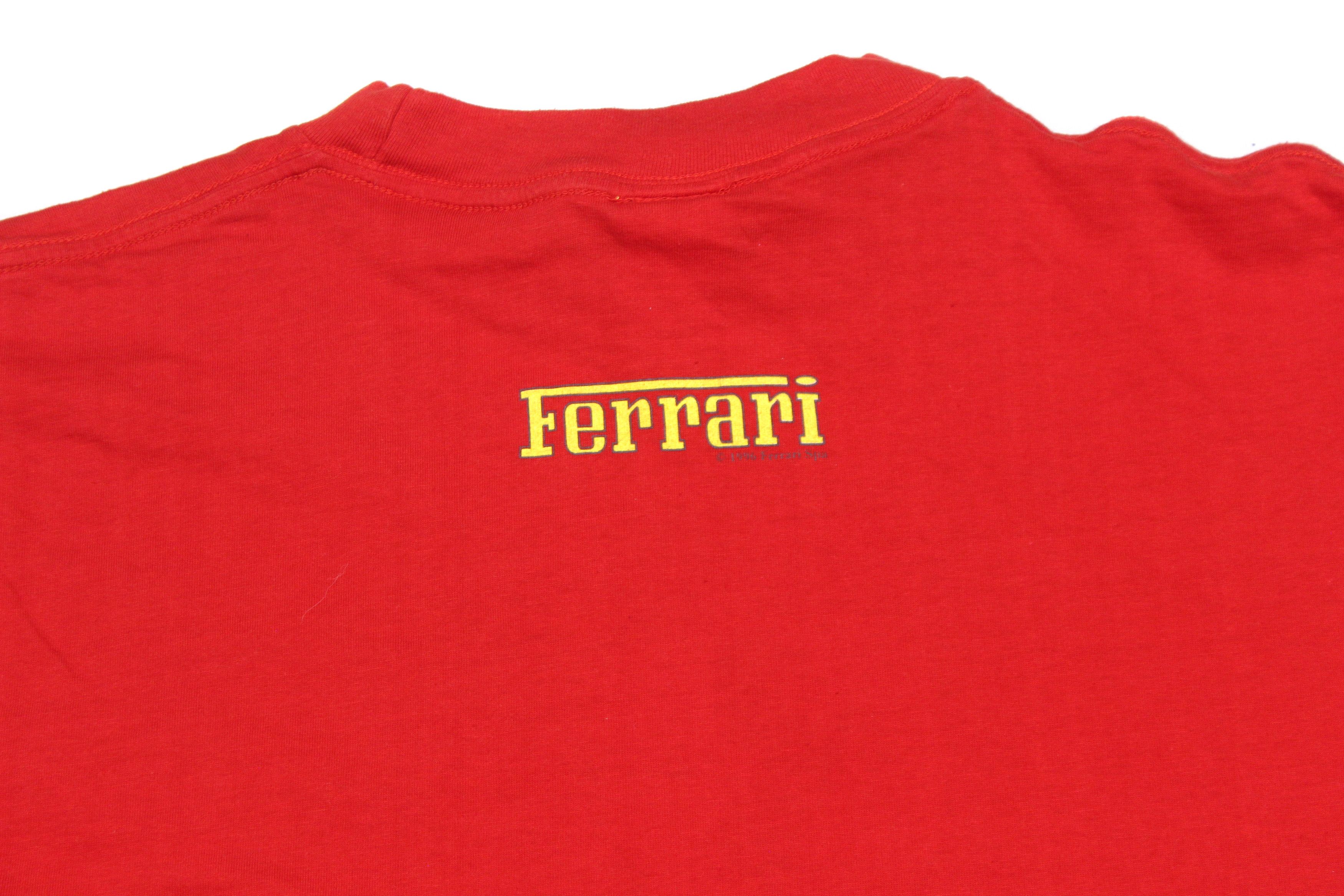 Ferrari × Vintage 1996 Big Logo T-Shirt Size US L / EU 52-54 / 3 - 4 Thumbnail