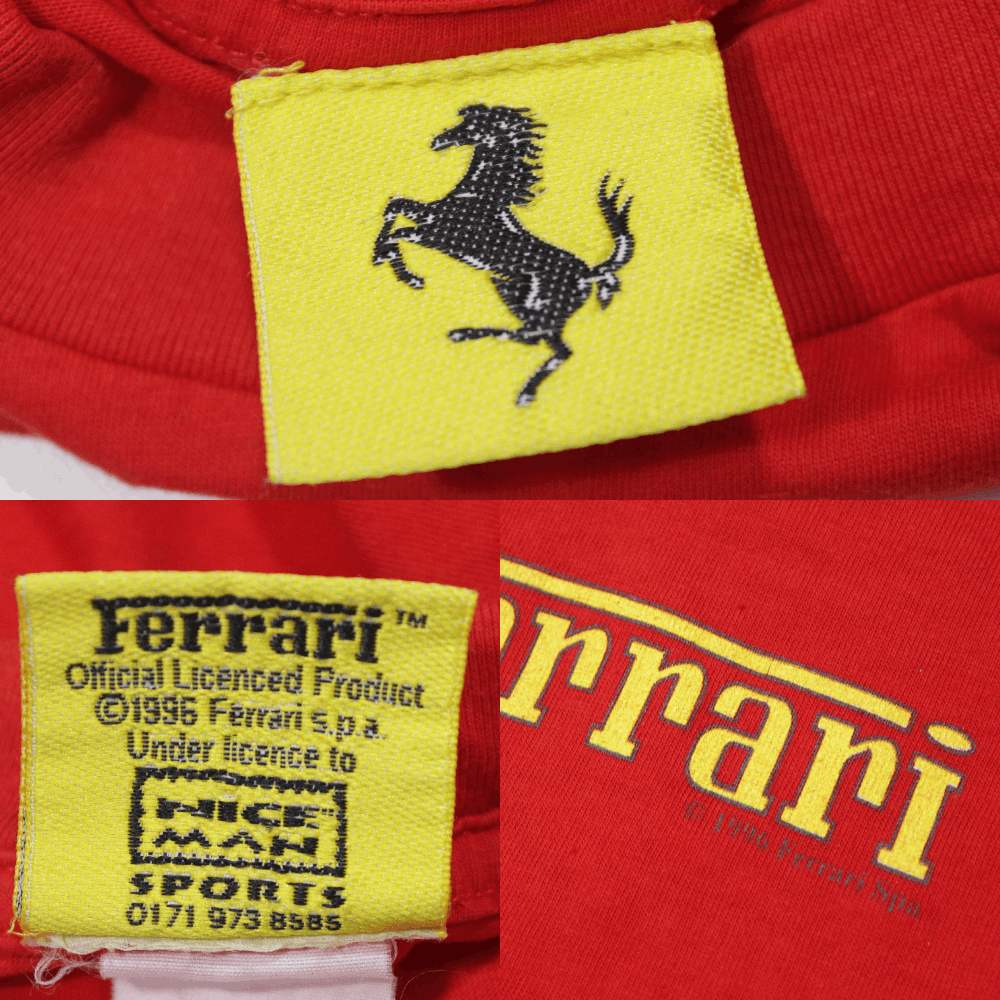 Ferrari × Vintage 1996 Big Logo T-Shirt Size US L / EU 52-54 / 3 - 8 Thumbnail