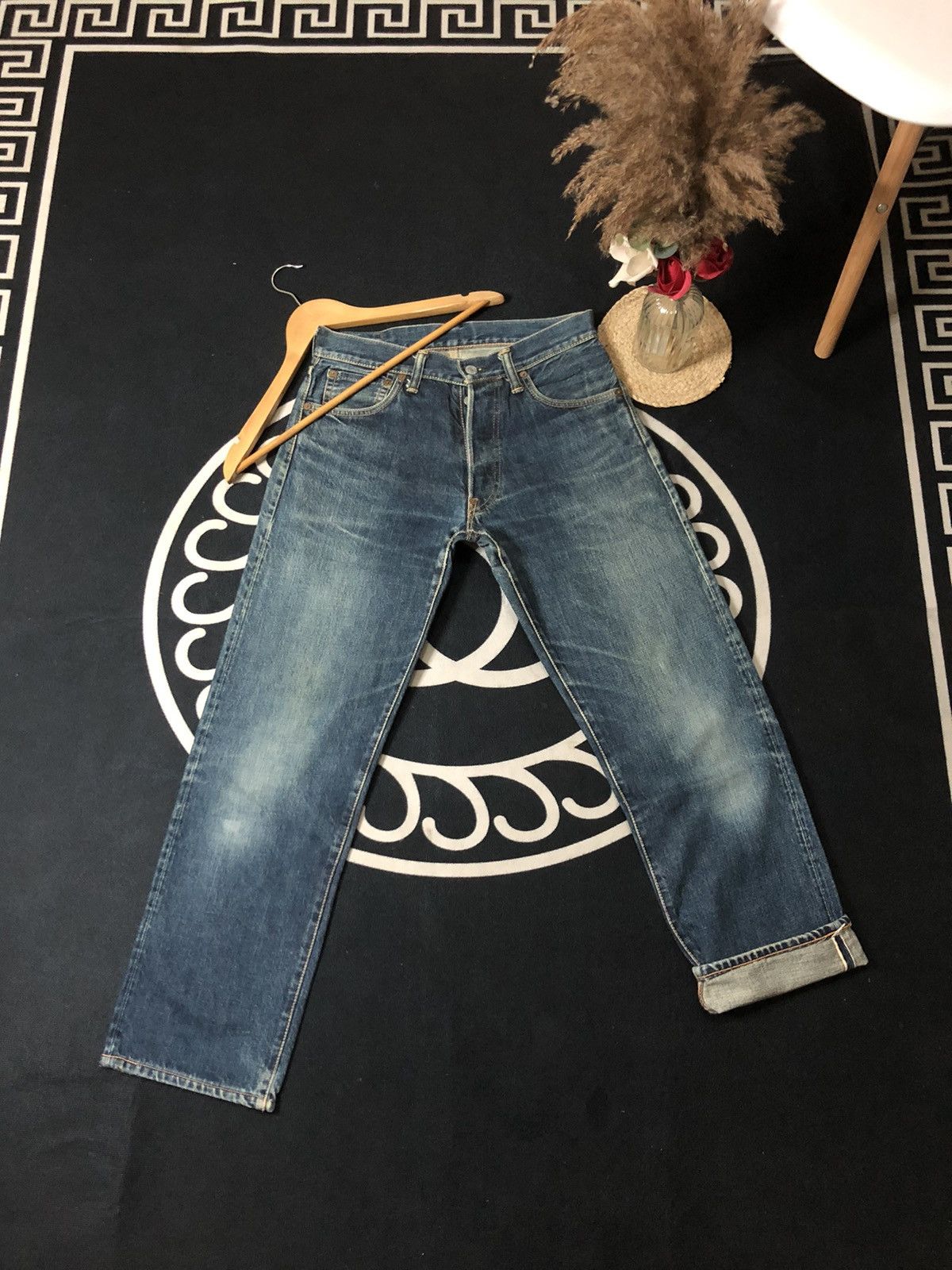 Evisu VINTAGE EVISU SELVEDGE DISTRESSED DENIM JEANS Size US 29 - 9 Thumbnail