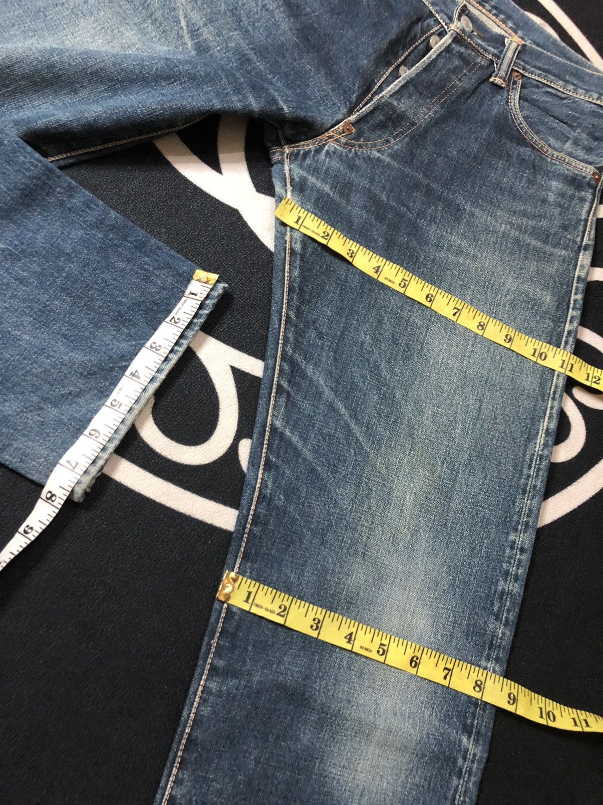 Evisu VINTAGE EVISU SELVEDGE DISTRESSED DENIM JEANS Size US 29 - 16 Thumbnail