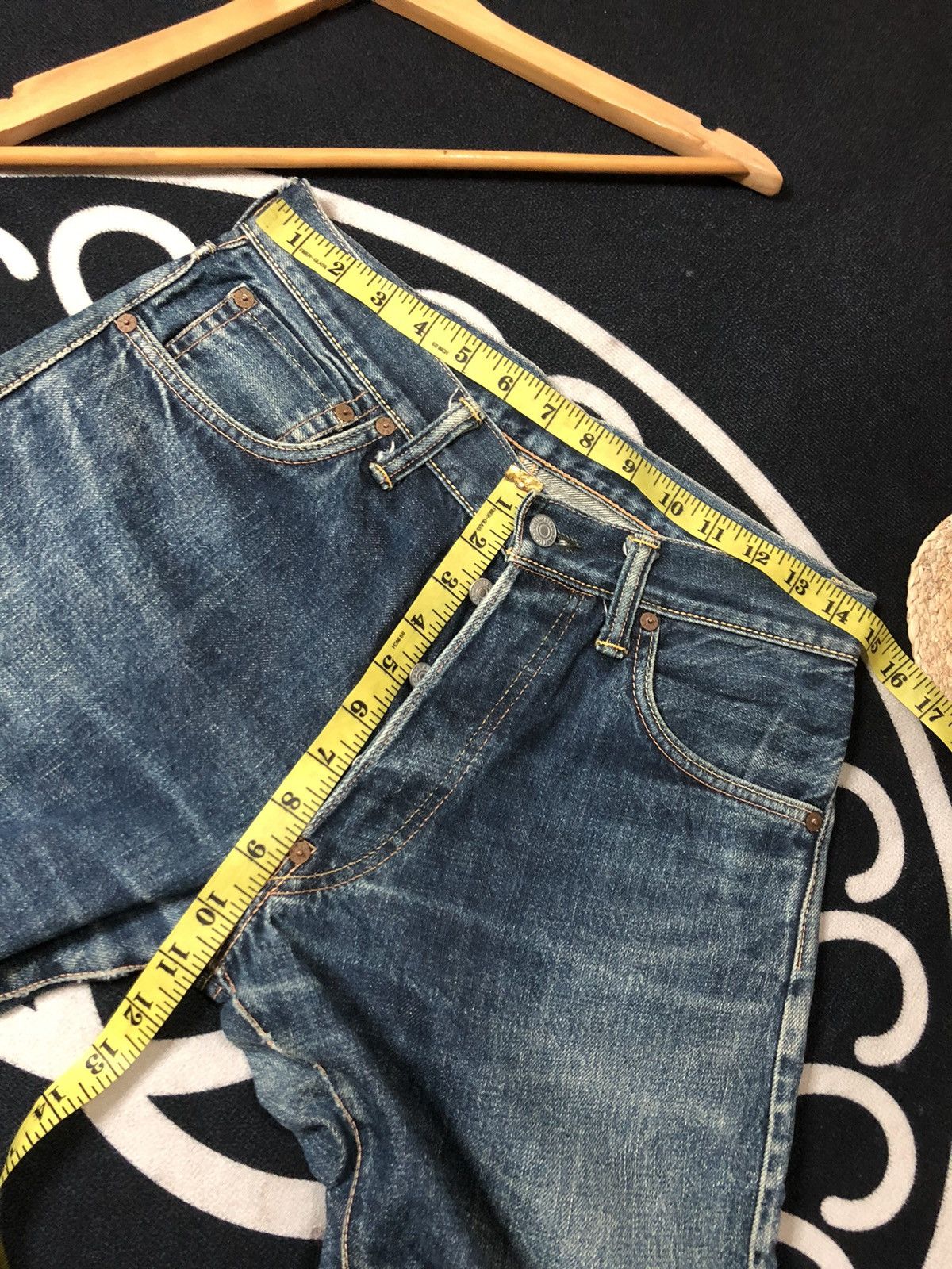 Evisu VINTAGE EVISU SELVEDGE DISTRESSED DENIM JEANS Size US 29 - 15 Thumbnail