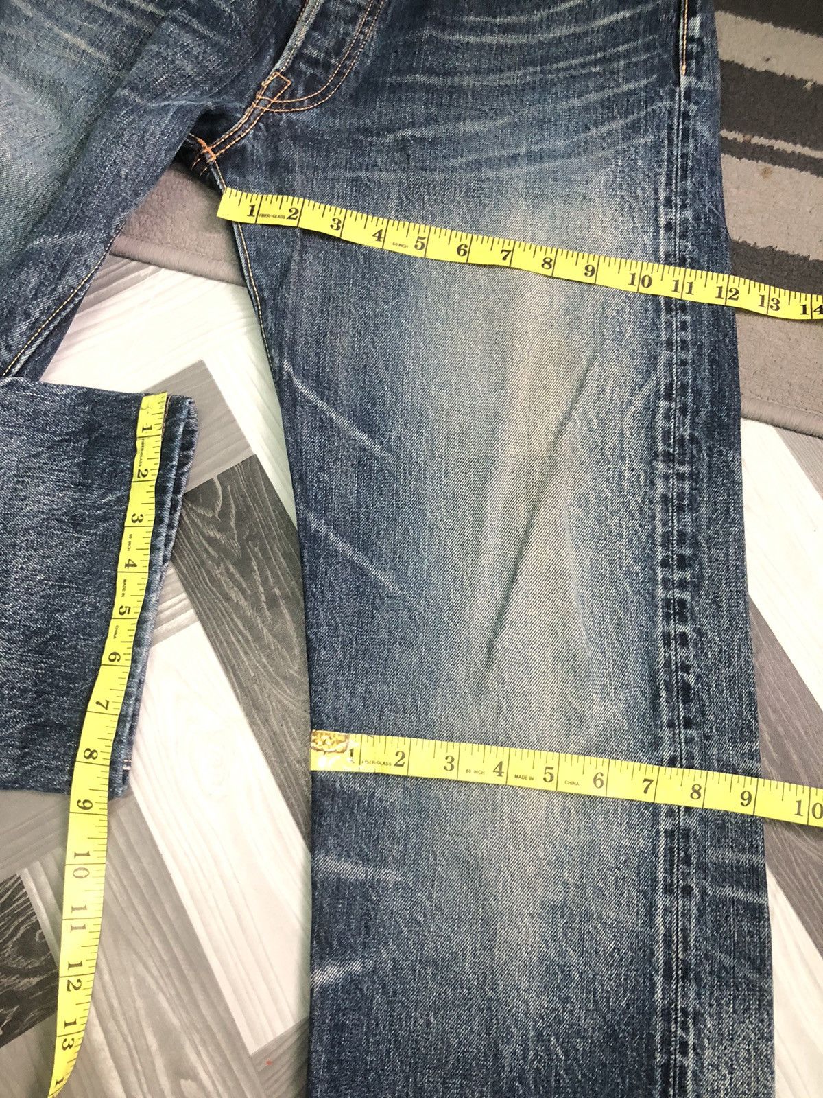 Sugar Cane × Vintage VINTAGE SUGAR CANE STAR JEANS SELVEDGE DISTRESSED DENIM Size US 32 / EU 48 - 11 Thumbnail
