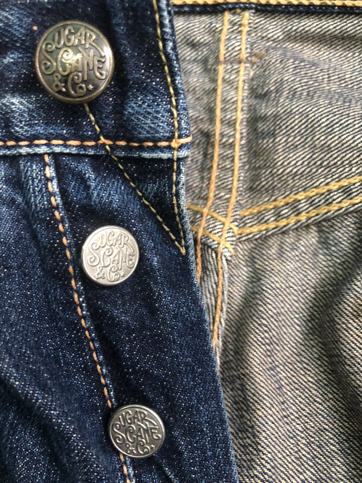 Sugar Cane × Vintage VINTAGE SUGAR CANE STAR JEANS SELVEDGE DISTRESSED DENIM Size US 32 / EU 48 - 5 Thumbnail