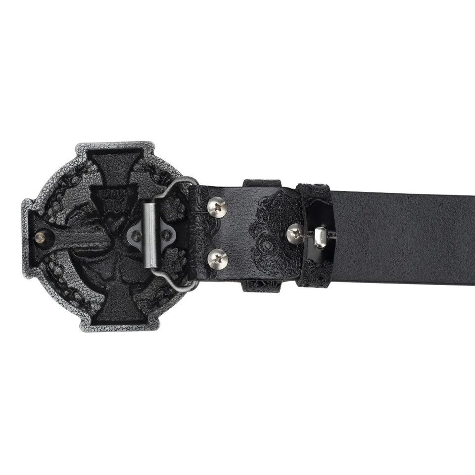 Leather Skull Leather Belts Size ONE SIZE - 5 Thumbnail
