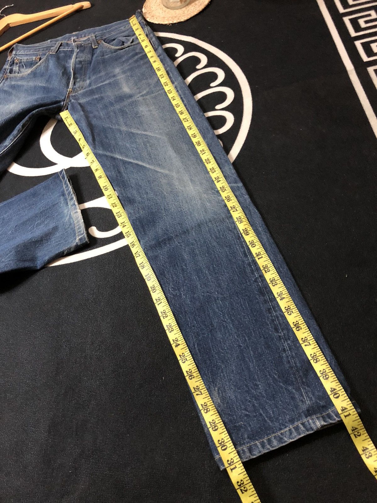 Levi's VINTAGE LEVIS 501 BIG E REPRO 1966 MODEL SELVEDGE DENIM Size US 29 - 17 Thumbnail