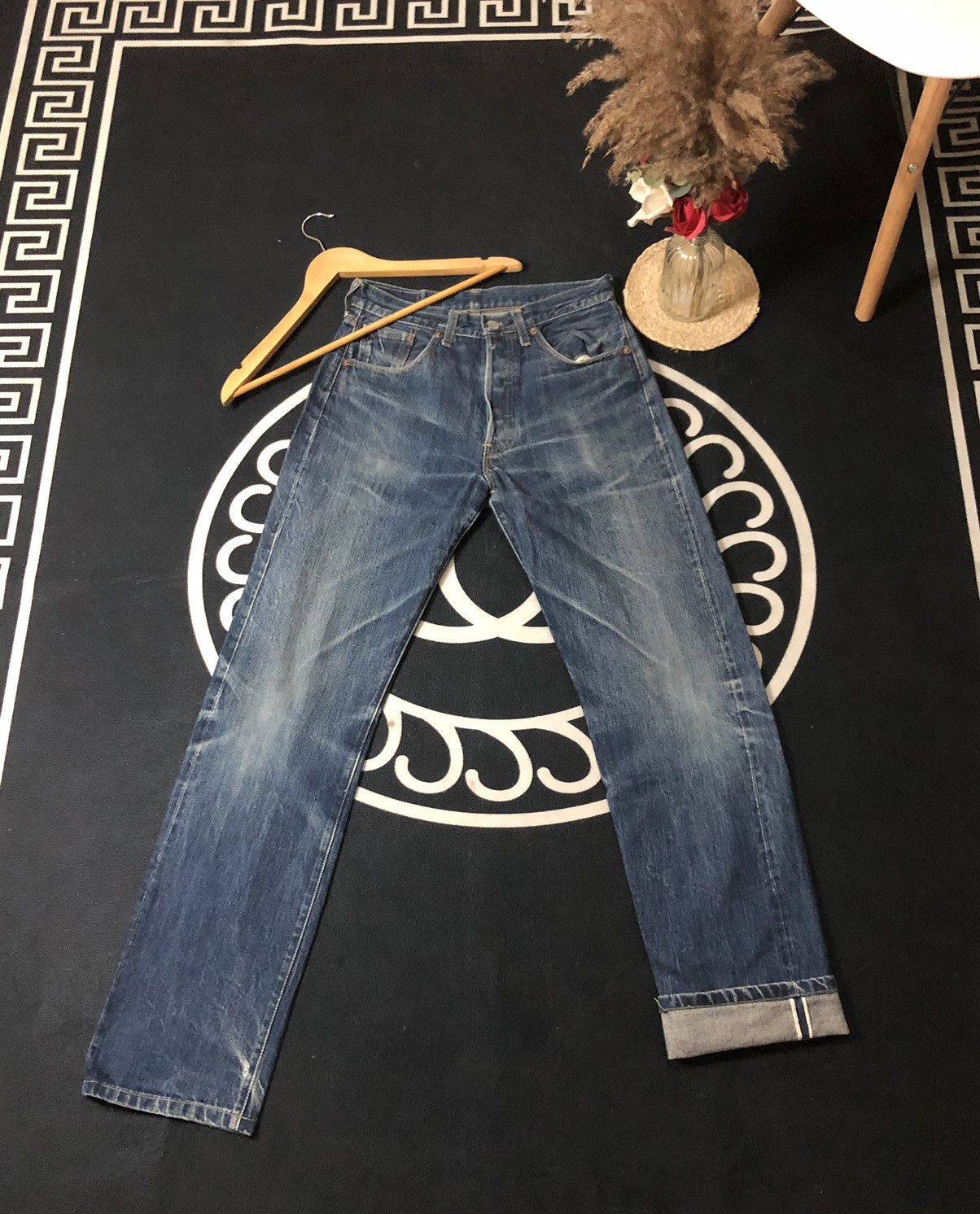 Levi's VINTAGE LEVIS 501 BIG E REPRO 1966 MODEL SELVEDGE DENIM Size US 29 - 1 Thumbnail