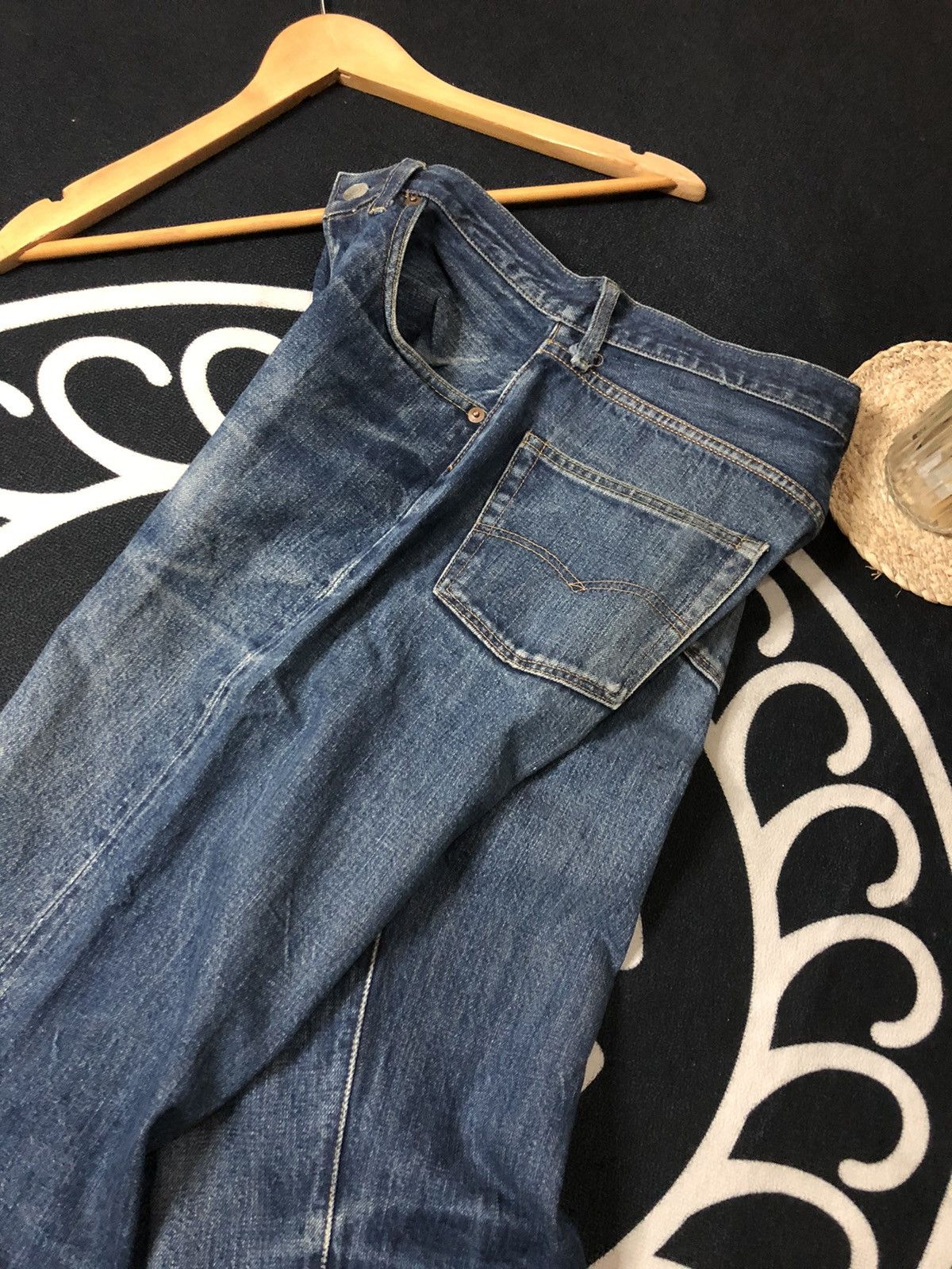 Levi's VINTAGE LEVIS 501 BIG E REPRO 1966 MODEL SELVEDGE DENIM Size US 29 - 14 Thumbnail