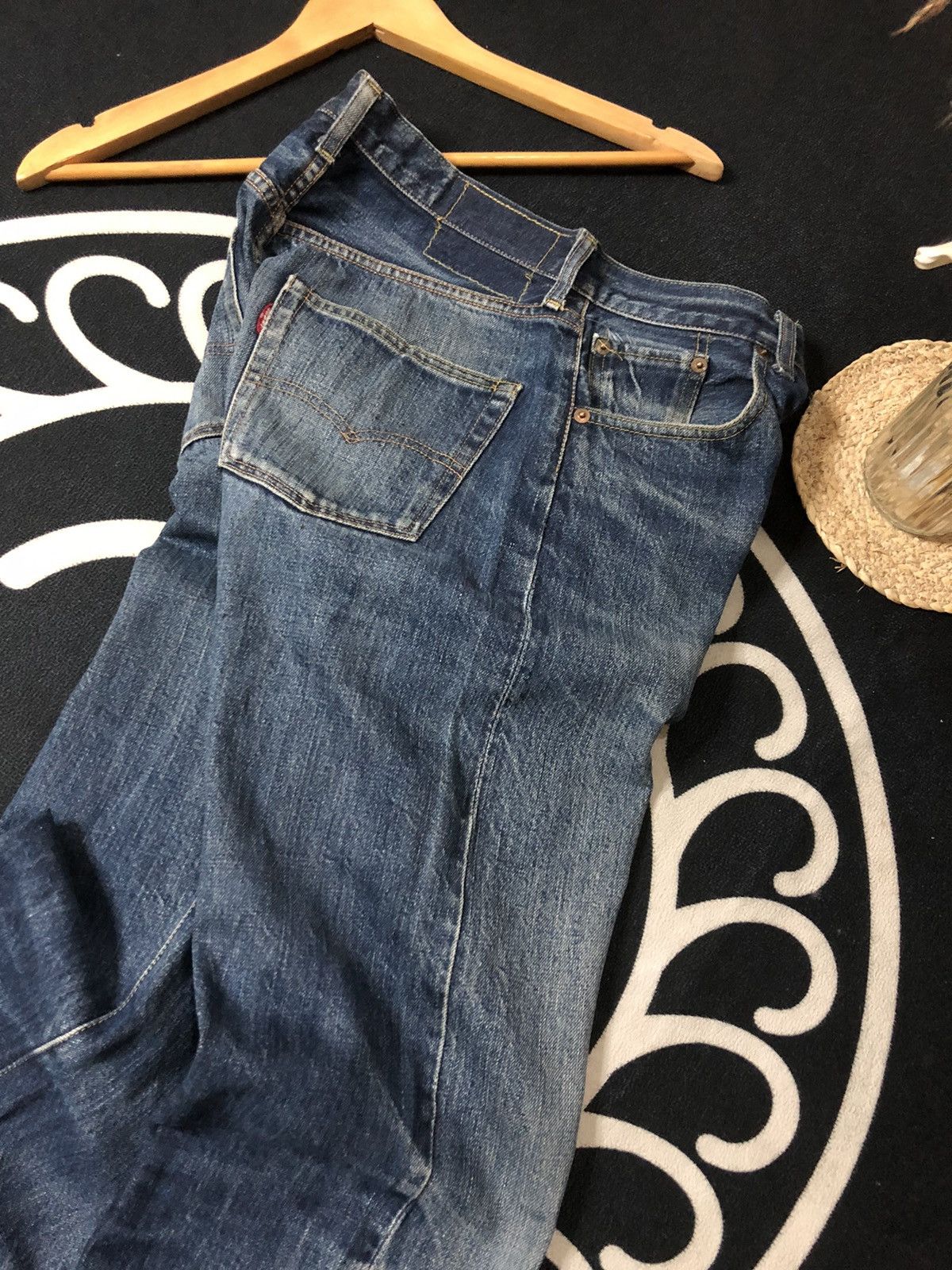 Levi's VINTAGE LEVIS 501 BIG E REPRO 1966 MODEL SELVEDGE DENIM Size US 29 - 12 Thumbnail