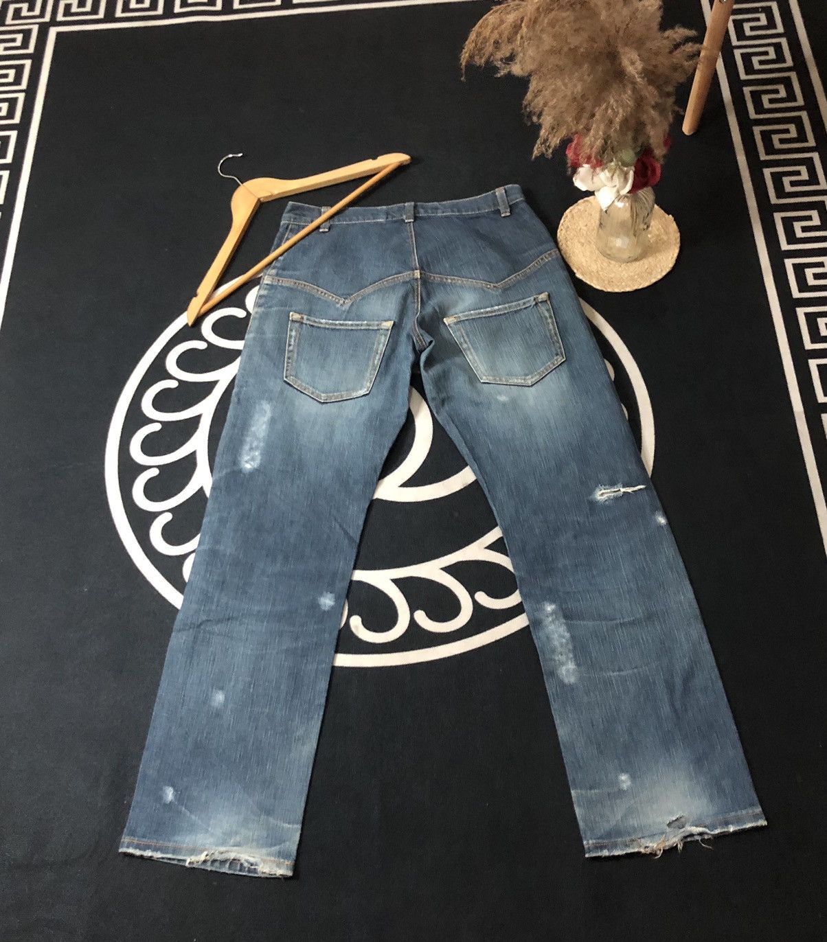 Designer × Issey Miyake × Japanese Brand VINTAGE SUNAOKUWAHARA I.S ISSEY MIYAKE DISTRESED DENIM JEANS Size US 30 / EU 46 - 9 Thumbnail