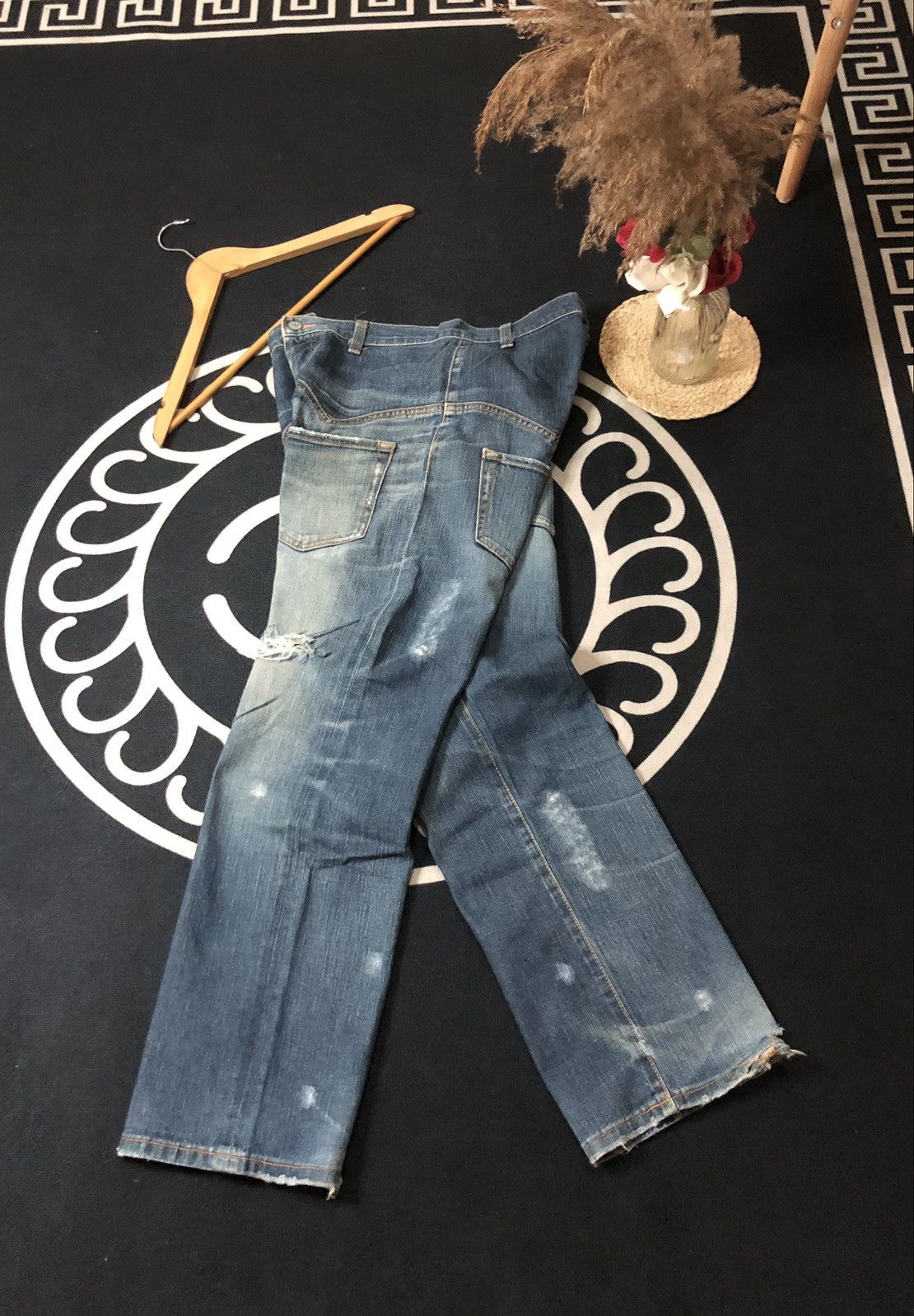 Designer × Issey Miyake × Japanese Brand VINTAGE SUNAOKUWAHARA I.S ISSEY MIYAKE DISTRESED DENIM JEANS Size US 30 / EU 46 - 16 Thumbnail