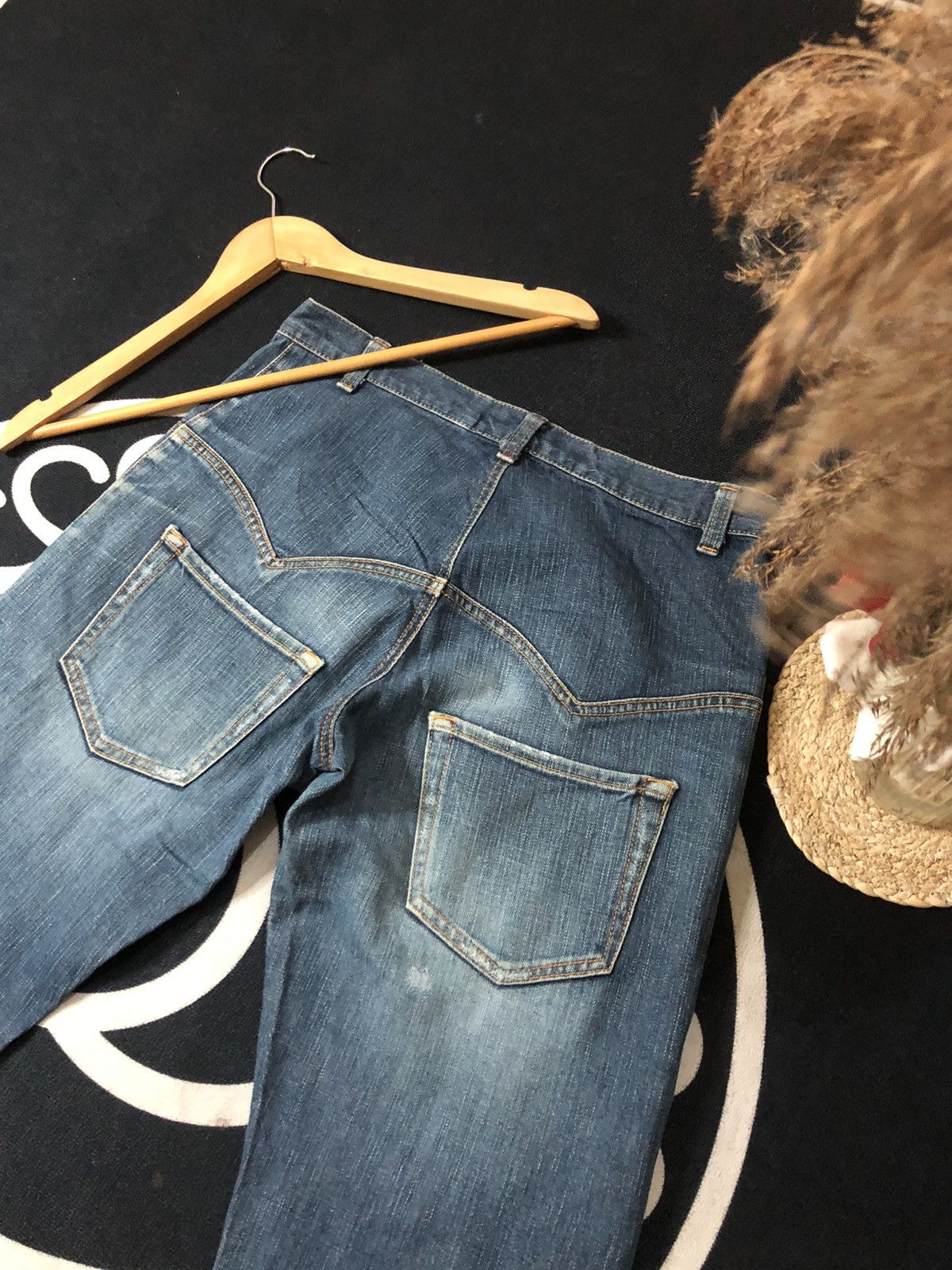 Designer × Issey Miyake × Japanese Brand VINTAGE SUNAOKUWAHARA I.S ISSEY MIYAKE DISTRESED DENIM JEANS Size US 30 / EU 46 - 10 Thumbnail