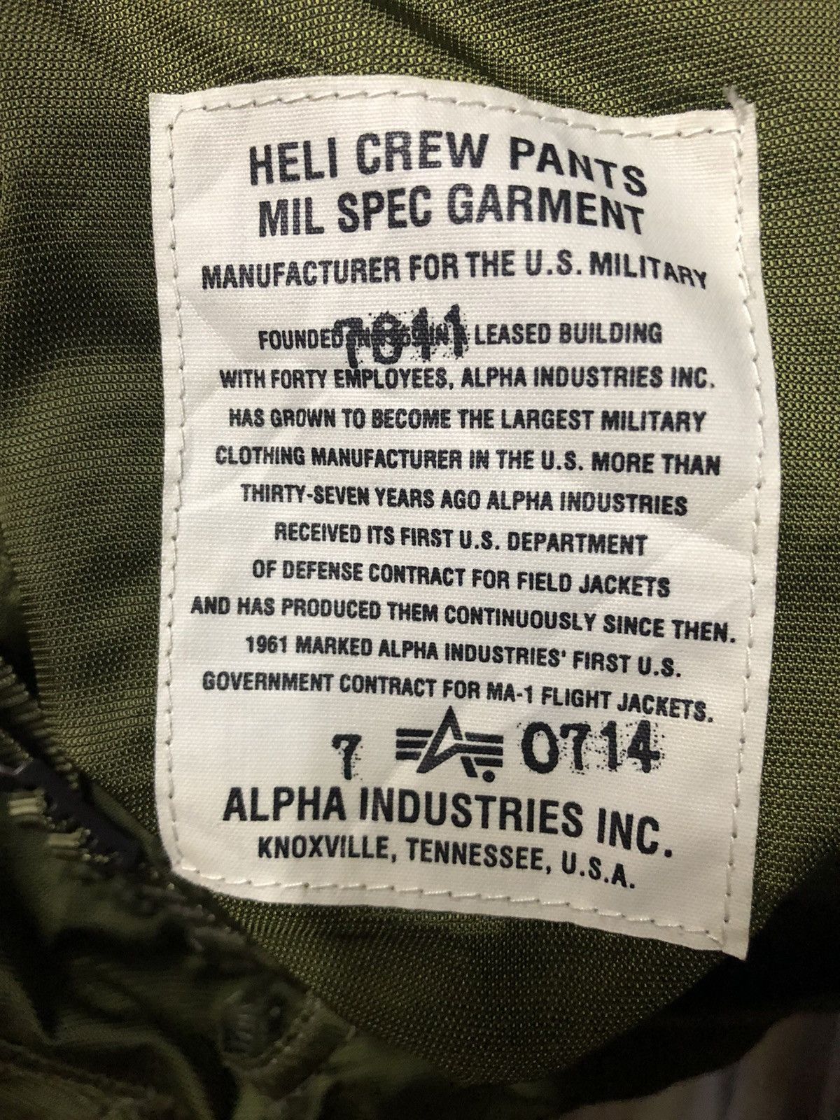 Alpha Industries Vintage Alpha industries heli crew military pants Size US 30 / EU 46 - 8 Thumbnail