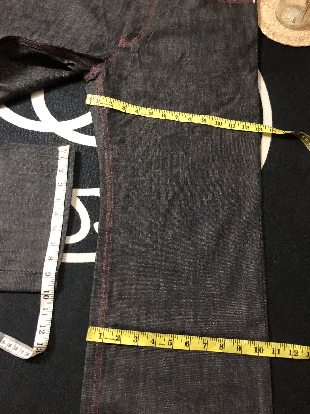 Japanese Brand × Vintage VINTAGE ASIAN CAN CONTROLERZ NIPPON FLAG INDIGO DENIM JEANS Size US 38 / EU 54 - 15 Thumbnail