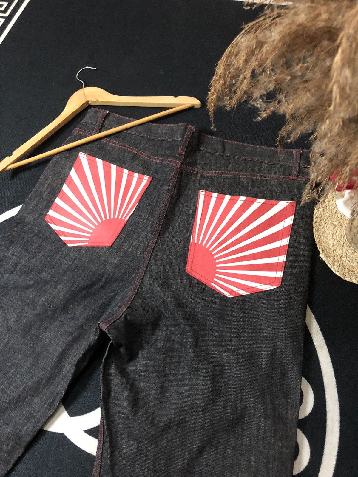 Japanese Brand × Vintage VINTAGE ASIAN CAN CONTROLERZ NIPPON FLAG INDIGO DENIM JEANS Size US 38 / EU 54 - 2 Thumbnail