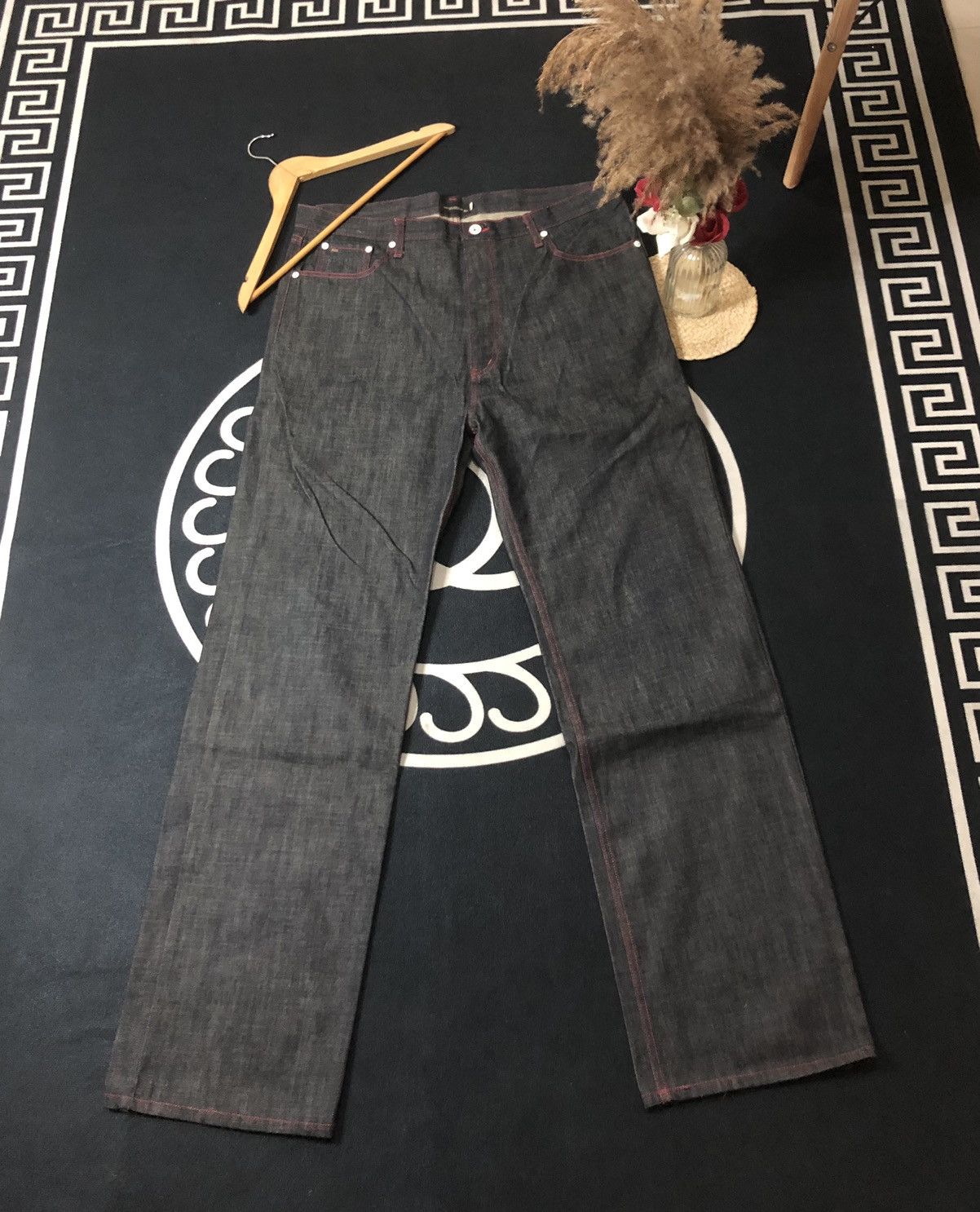 Japanese Brand × Vintage VINTAGE ASIAN CAN CONTROLERZ NIPPON FLAG INDIGO DENIM JEANS Size US 38 / EU 54 - 7 Thumbnail