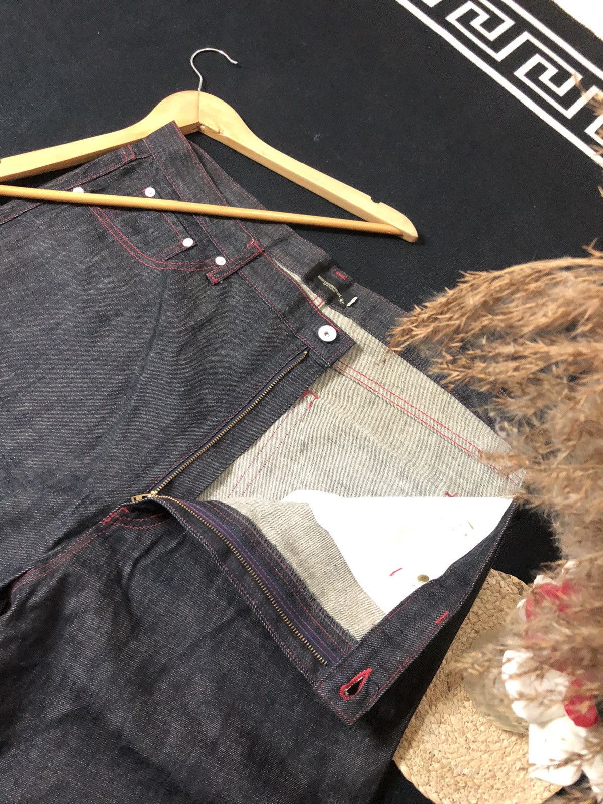 Japanese Brand × Vintage VINTAGE ASIAN CAN CONTROLERZ NIPPON FLAG INDIGO DENIM JEANS Size US 38 / EU 54 - 11 Thumbnail