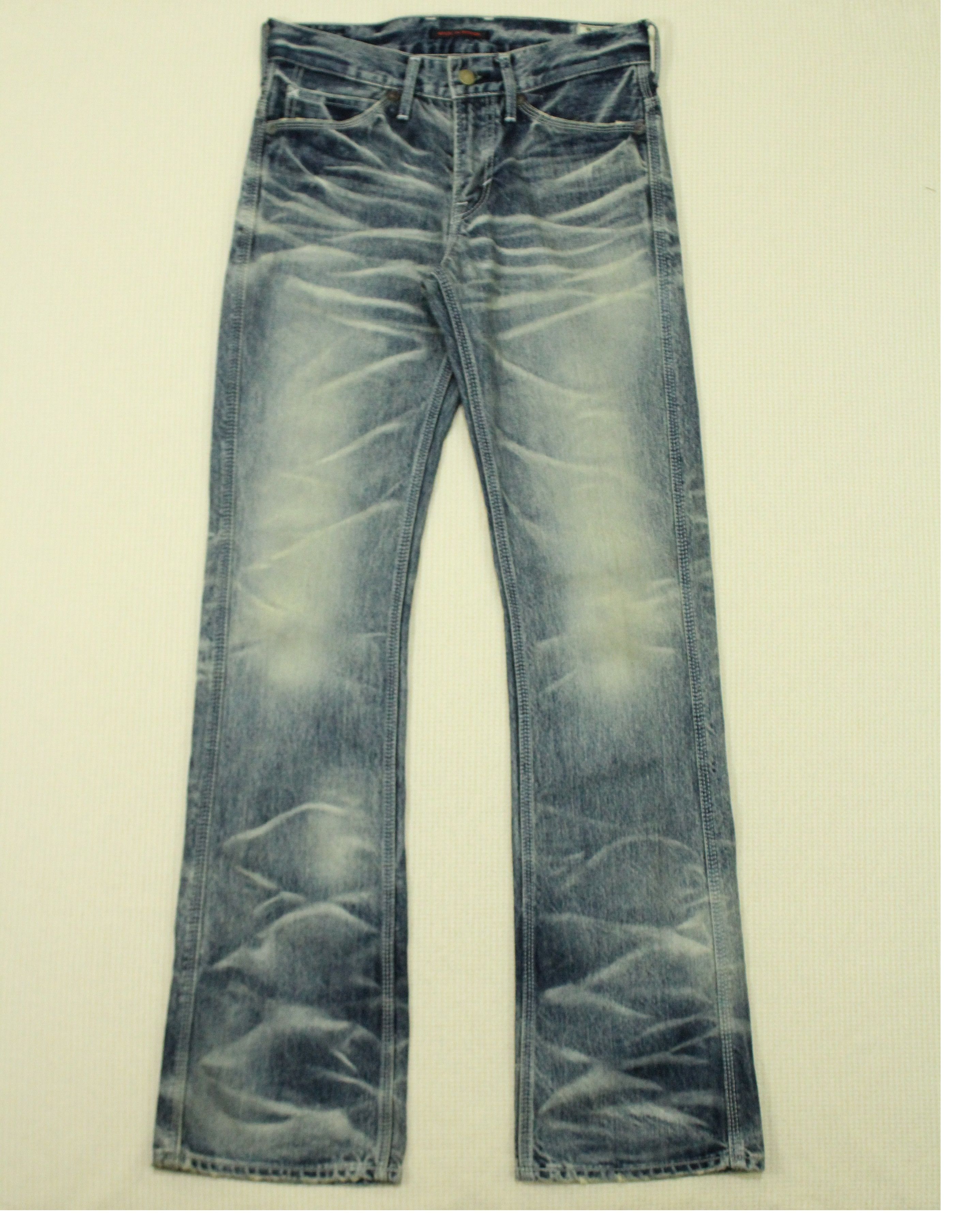 Vintage Flared BLUEWAY Denim Bootcut Flared Claw Mark Rare Size US 28 / EU 44 - 2 Thumbnail