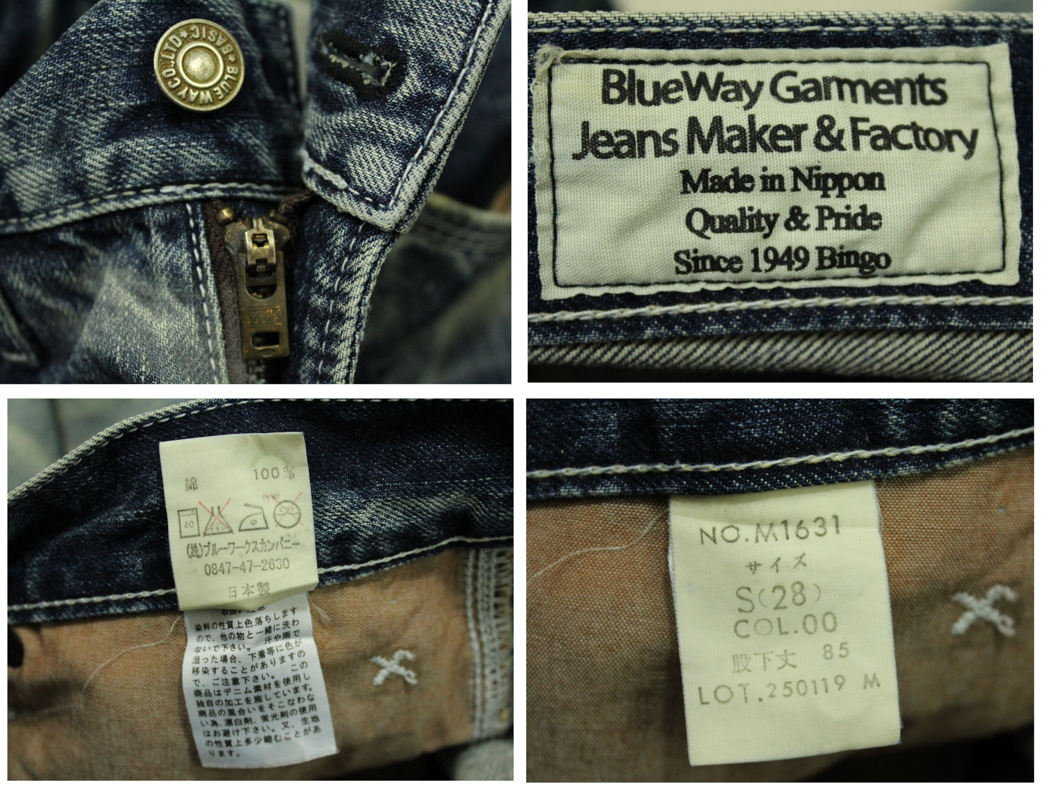 Vintage Flared BLUEWAY Denim Bootcut Flared Claw Mark Rare Size US 28 / EU 44 - 16 Thumbnail