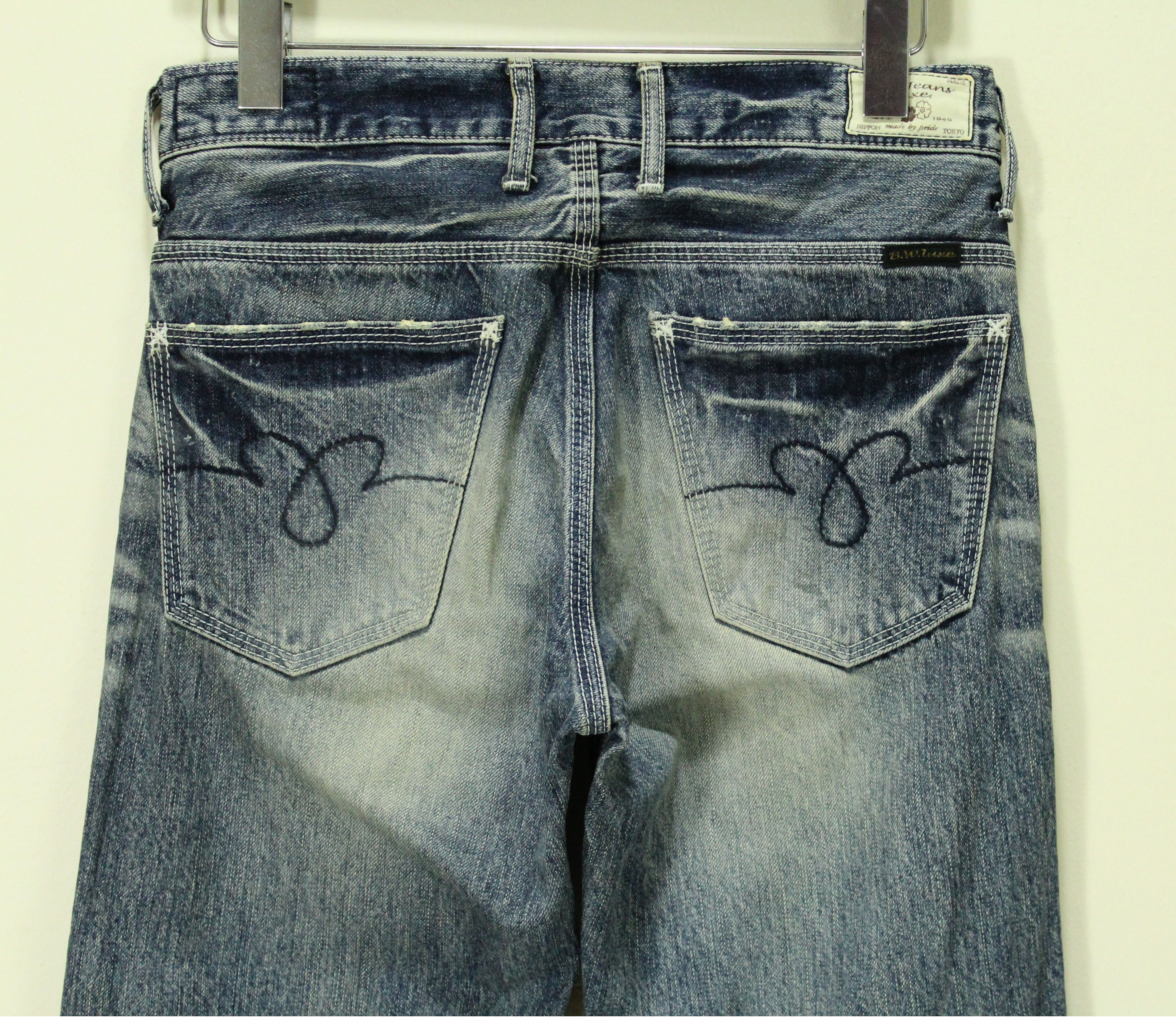 Vintage Flared BLUEWAY Denim Bootcut Flared Claw Mark Rare Size US 28 / EU 44 - 10 Thumbnail