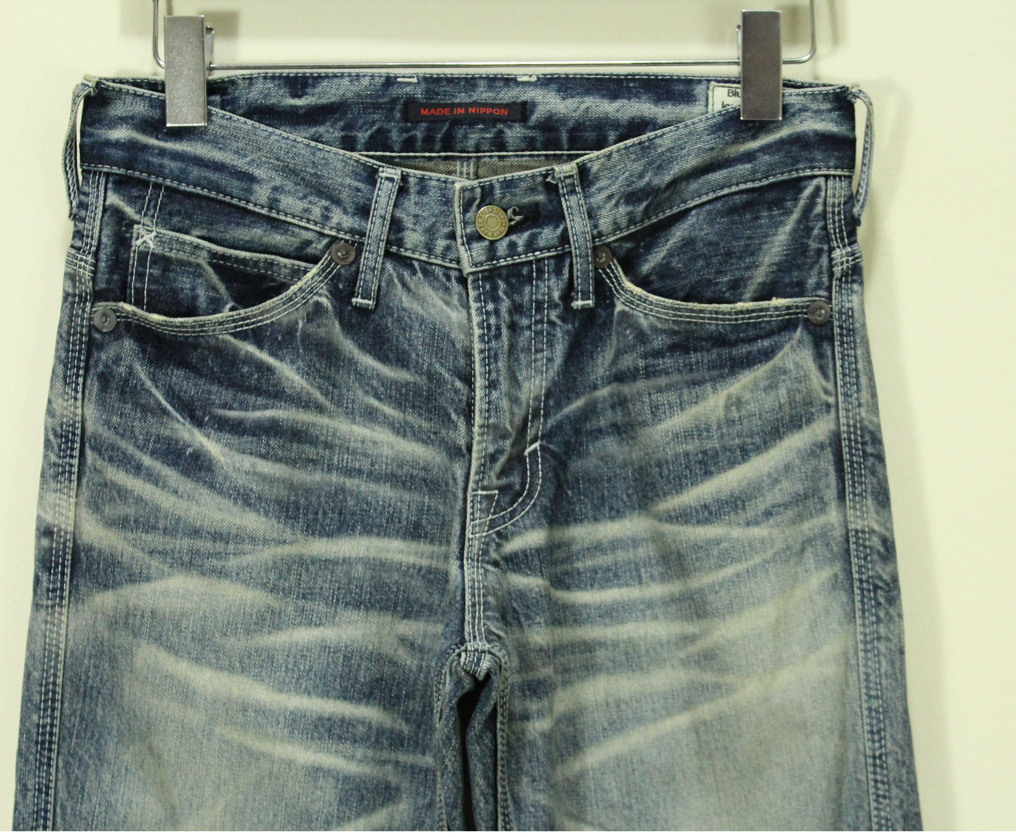 Vintage Flared BLUEWAY Denim Bootcut Flared Claw Mark Rare Size US 28 / EU 44 - 4 Thumbnail