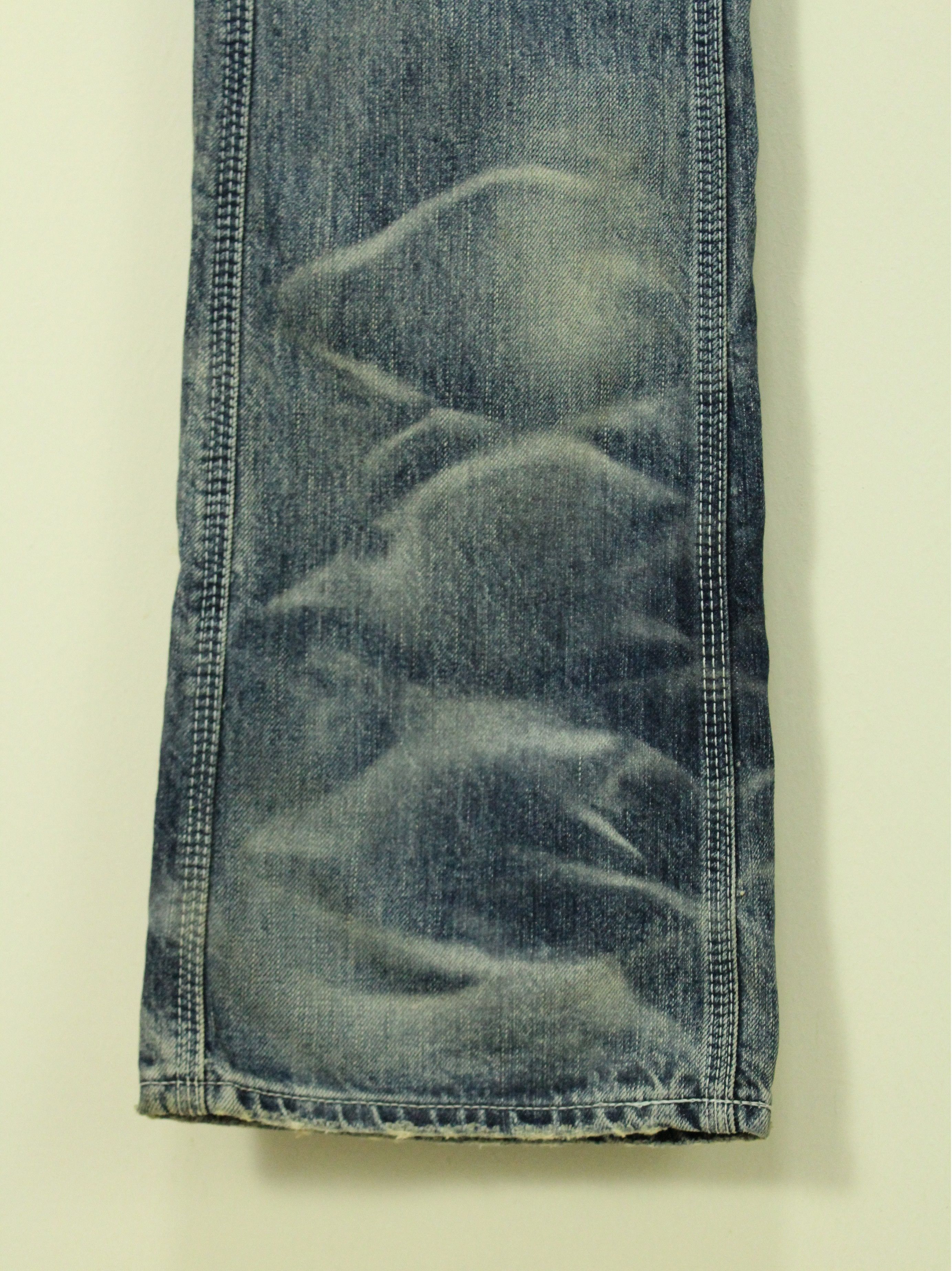 Vintage Flared BLUEWAY Denim Bootcut Flared Claw Mark Rare Size US 28 / EU 44 - 8 Thumbnail