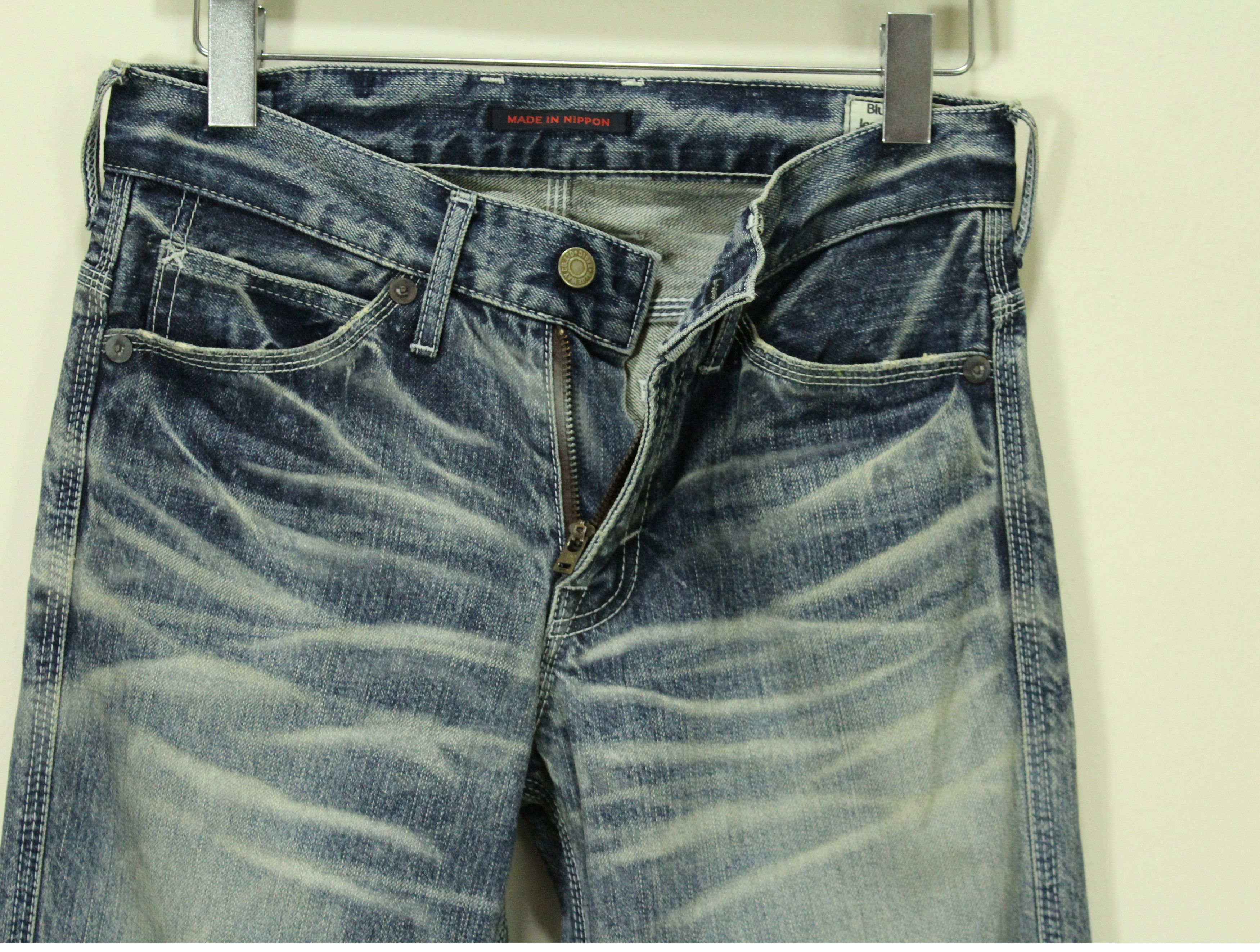 Vintage Flared BLUEWAY Denim Bootcut Flared Claw Mark Rare Size US 28 / EU 44 - 15 Thumbnail