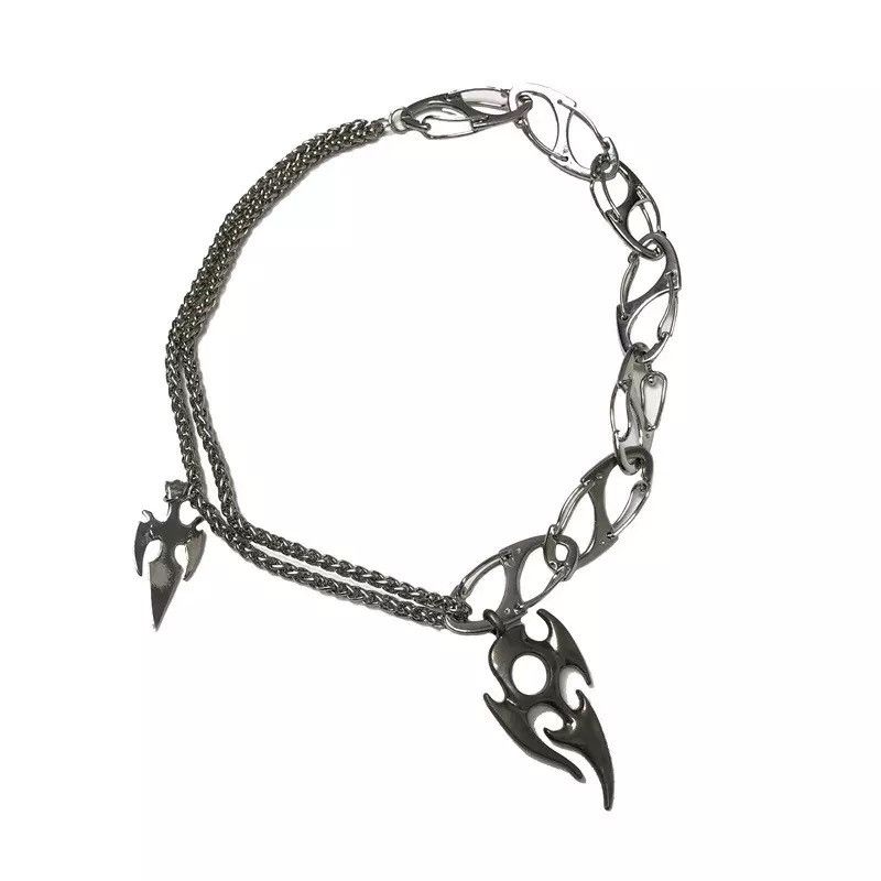 Jewelry Flame Symbol Metal Pendant Necklace Size ONE SIZE - 1 Thumbnail