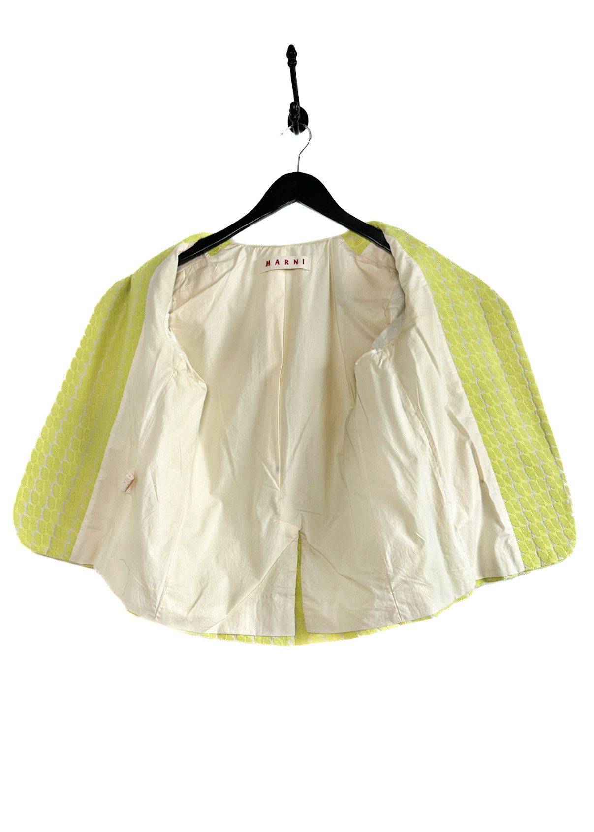 Marni Marni Lime Green Cropped Sleeves Jacquard Jacket Size M / US 6-8 / IT 42-44 - 3 Thumbnail