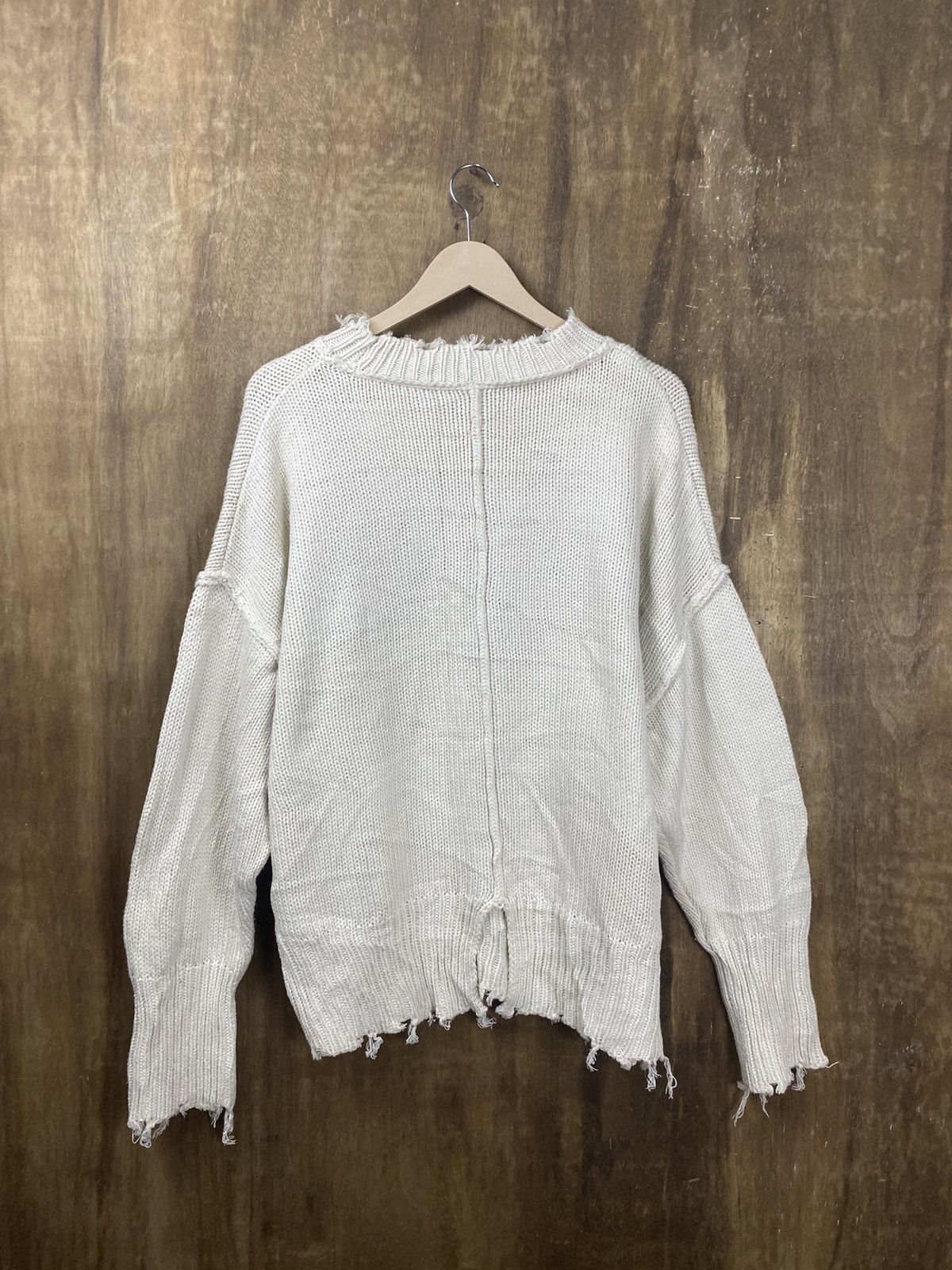 Homespun Knitwear DL Archives distressed ripped sweatshirt Knitwear #Z114 Size US M / EU 48-50 / 2 - 9 Thumbnail