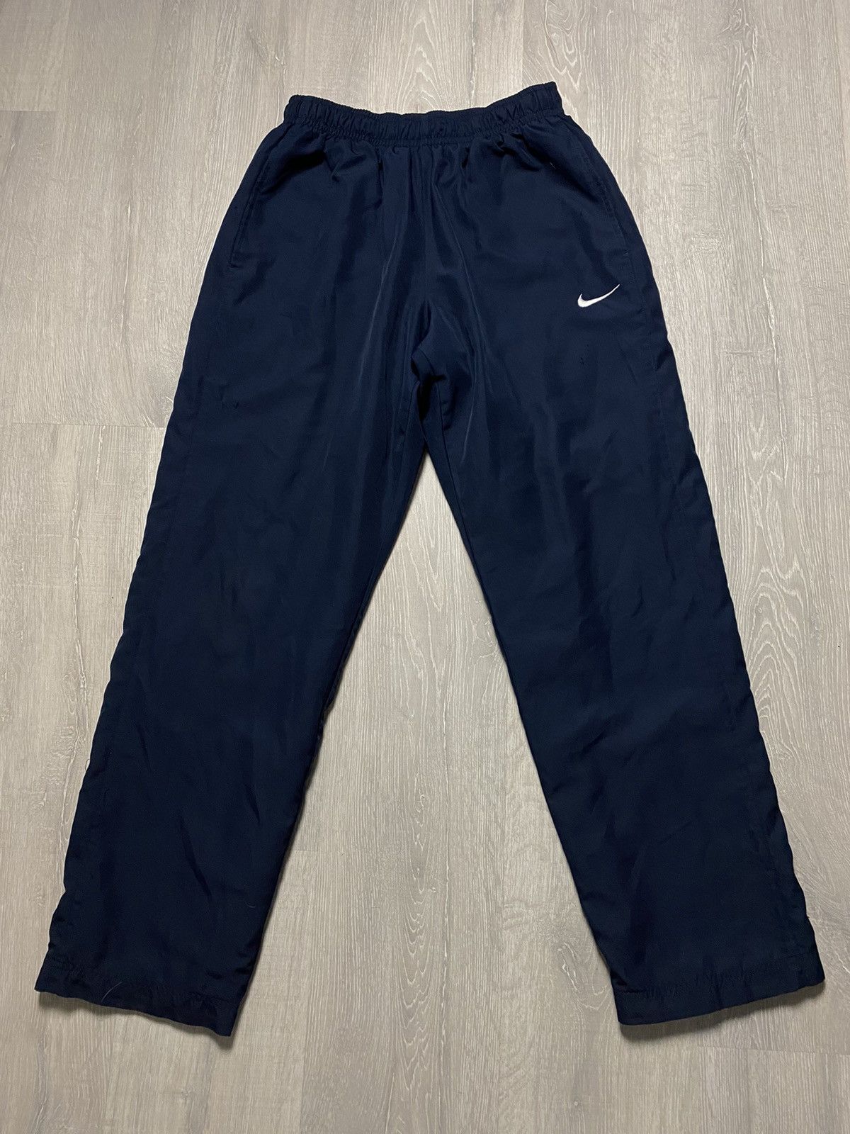 Nike × Vintage Nike vintage navy track pants small swoosh Size US 30 / EU 46 - 1 Thumbnail