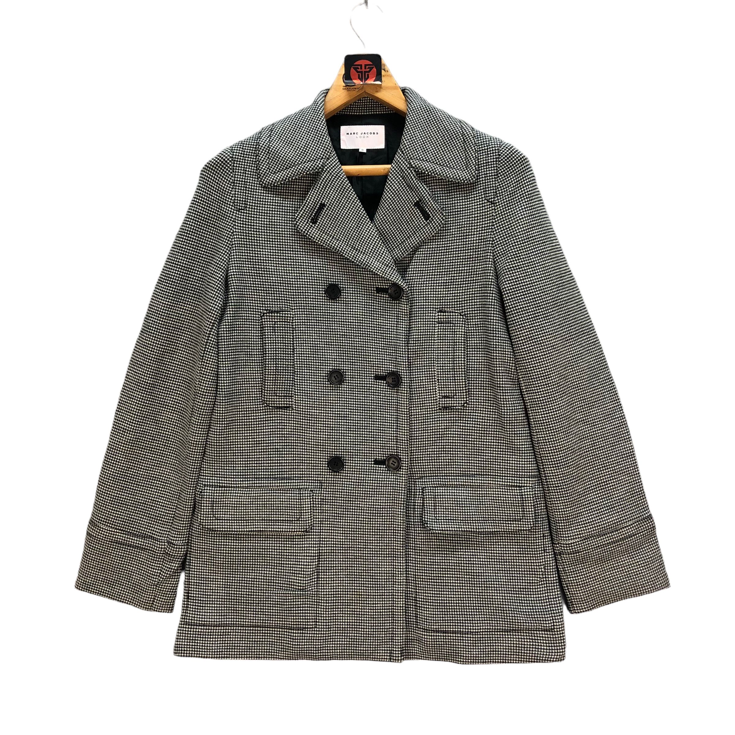 Marc Jacobs MARC JACOBS LOOK HOUNDSTOOTH DOUBLE BREASTED COAT #7198-118 Size M / US 6-8 / IT 42-44 - 1 Thumbnail