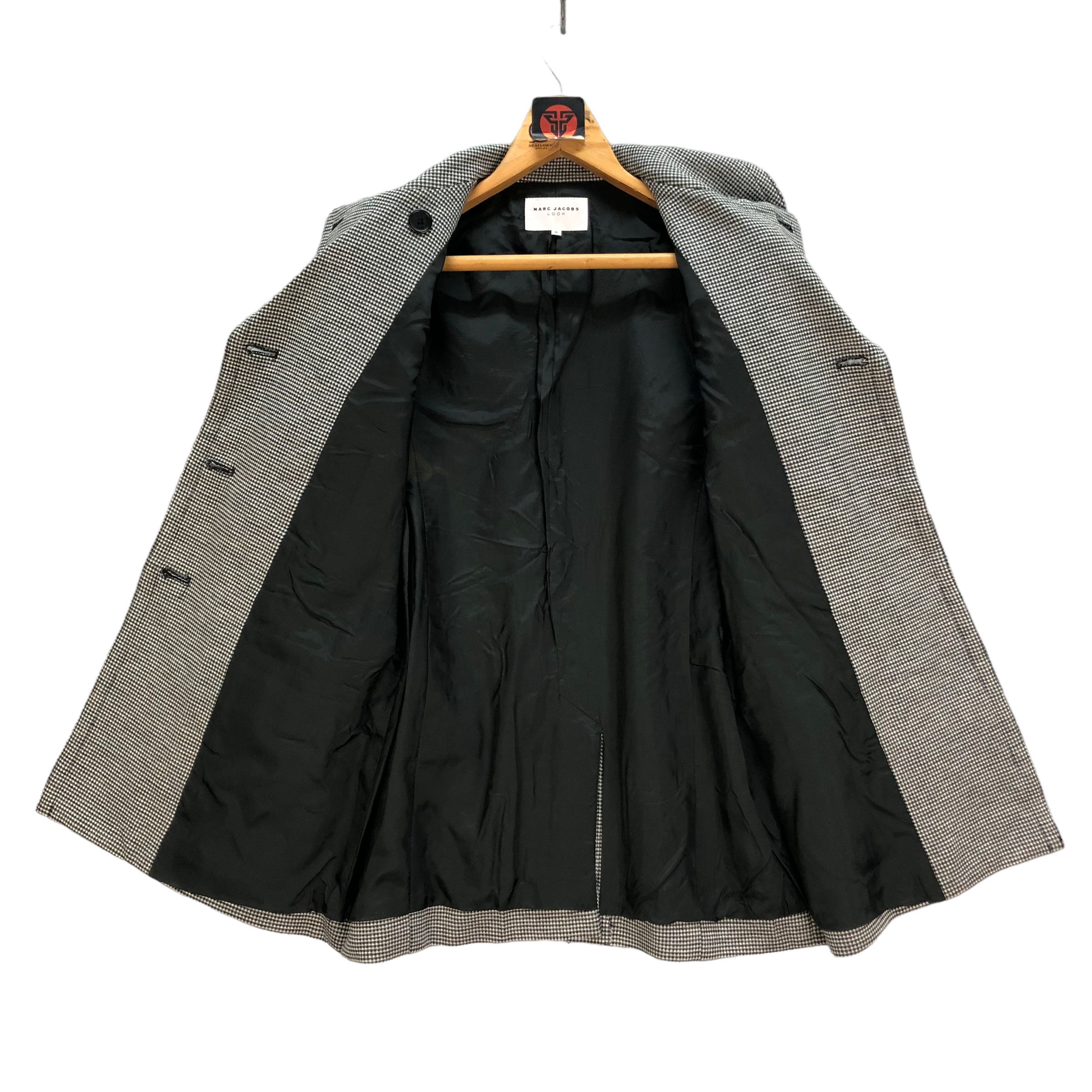 Marc Jacobs MARC JACOBS LOOK HOUNDSTOOTH DOUBLE BREASTED COAT #7198-118 Size M / US 6-8 / IT 42-44 - 6 Thumbnail