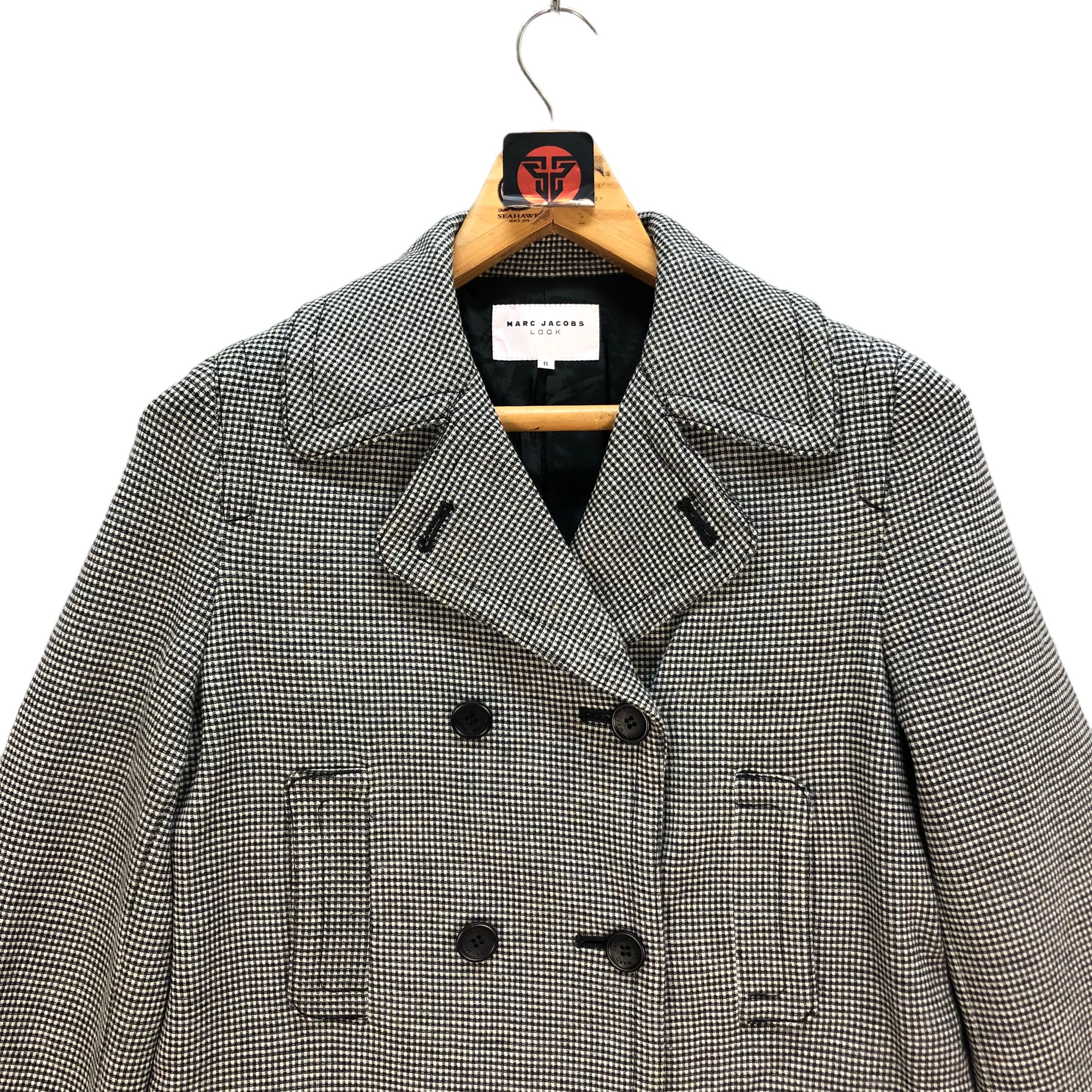 Marc Jacobs MARC JACOBS LOOK HOUNDSTOOTH DOUBLE BREASTED COAT #7198-118 Size M / US 6-8 / IT 42-44 - 2 Thumbnail